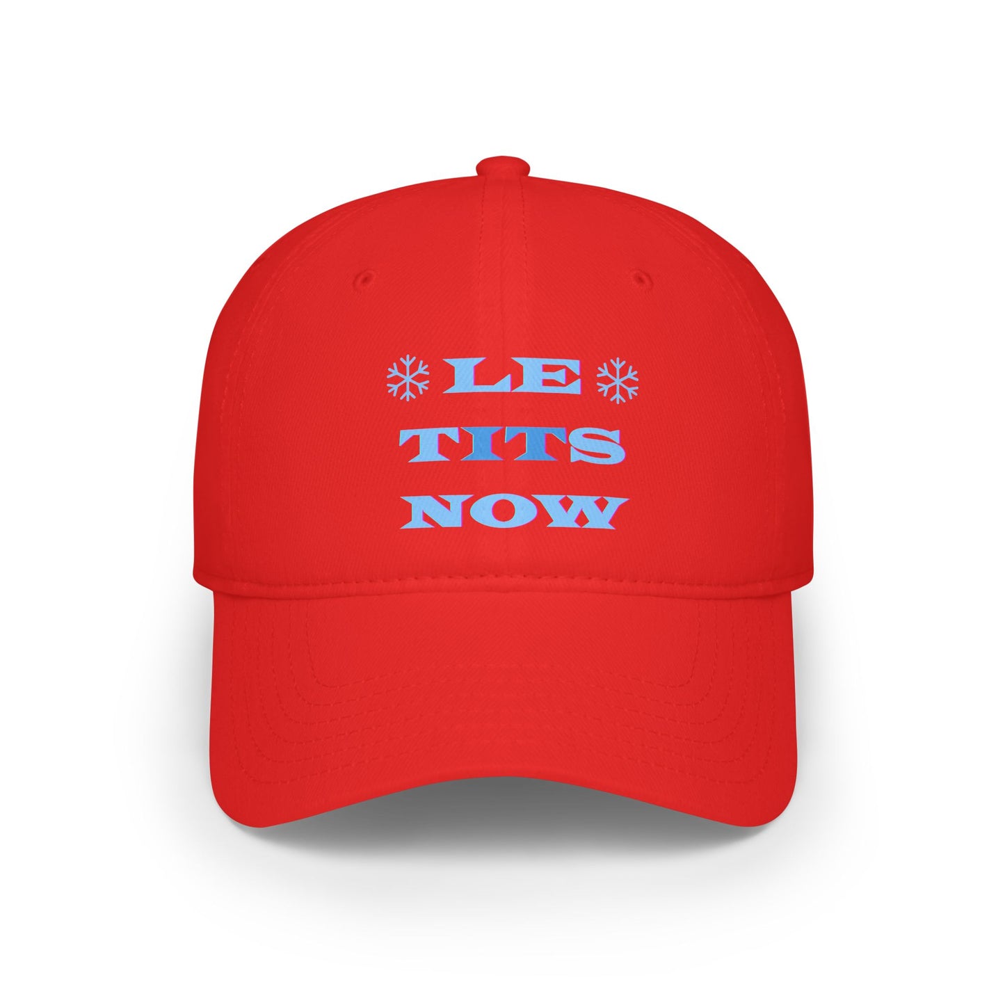 LETitSNOW - Fun Holiday Low Profile Baseball Cap, Casual Cap, Festive Headwear, Unique Gift for Friends, Summer Accessory, Party Hat