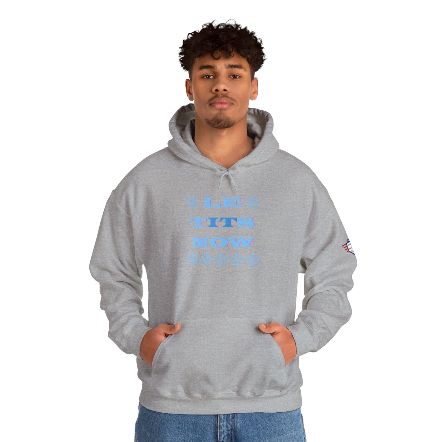 “LETitSNOW” - Funny Holiday Hoodie, Unisex Sweatshirt, Christmas Gift, Winter Apparel, Casual Wear, Birthday Present, Cozy Layer