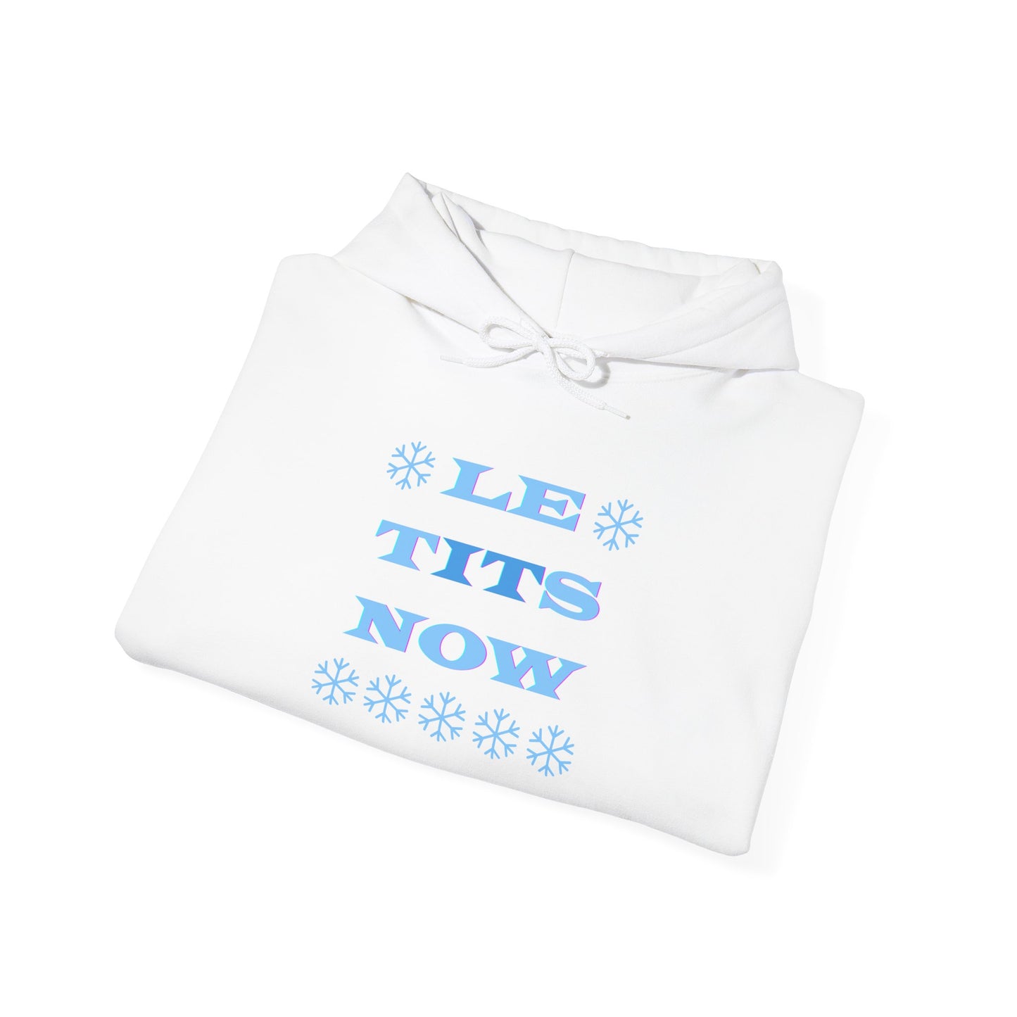 “LETitSNOW” - Funny Holiday Hoodie, Unisex Sweatshirt, Christmas Gift, Winter Apparel, Casual Wear, Birthday Present, Cozy Layer