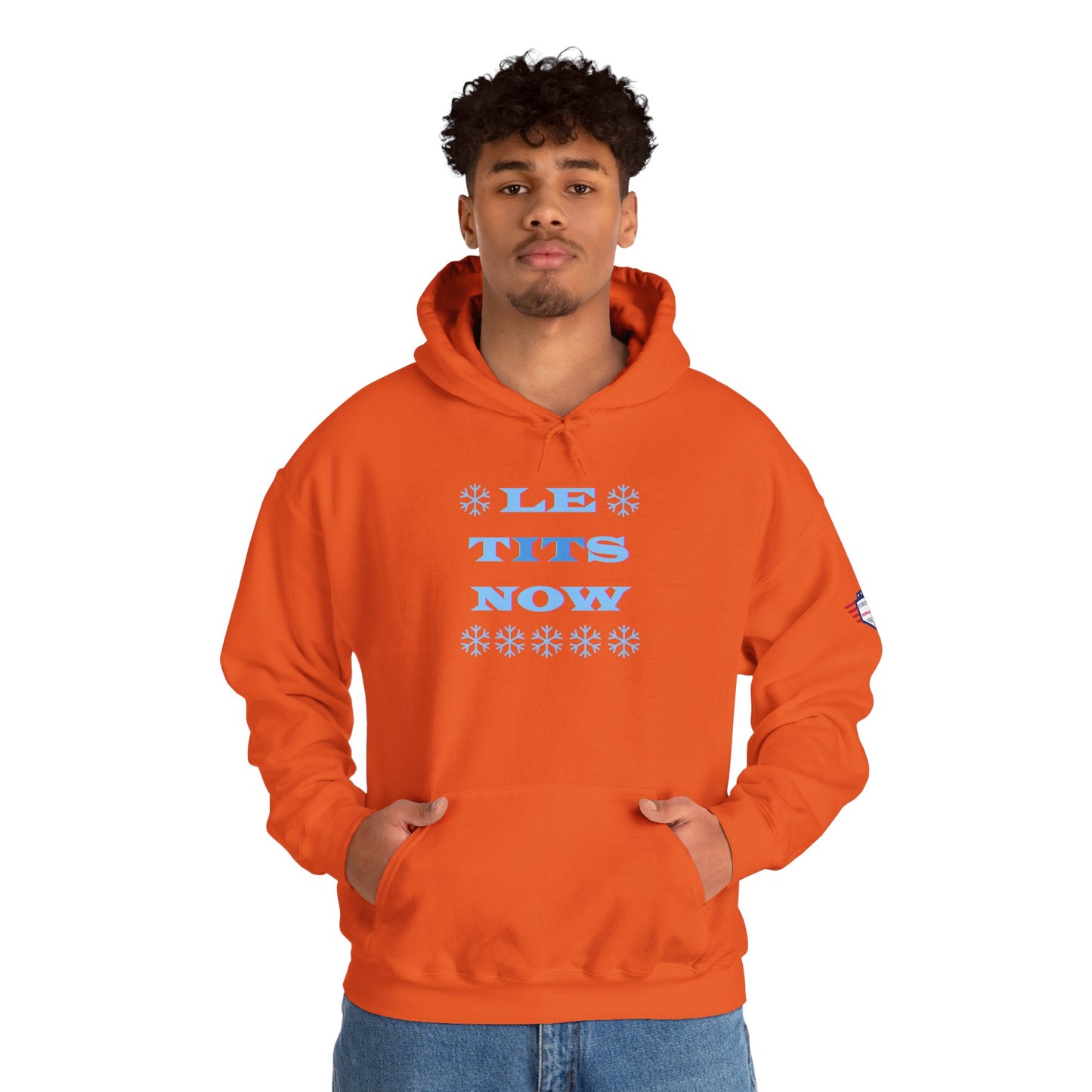 “LETitSNOW” - Funny Holiday Hoodie, Unisex Sweatshirt, Christmas Gift, Winter Apparel, Casual Wear, Birthday Present, Cozy Layer