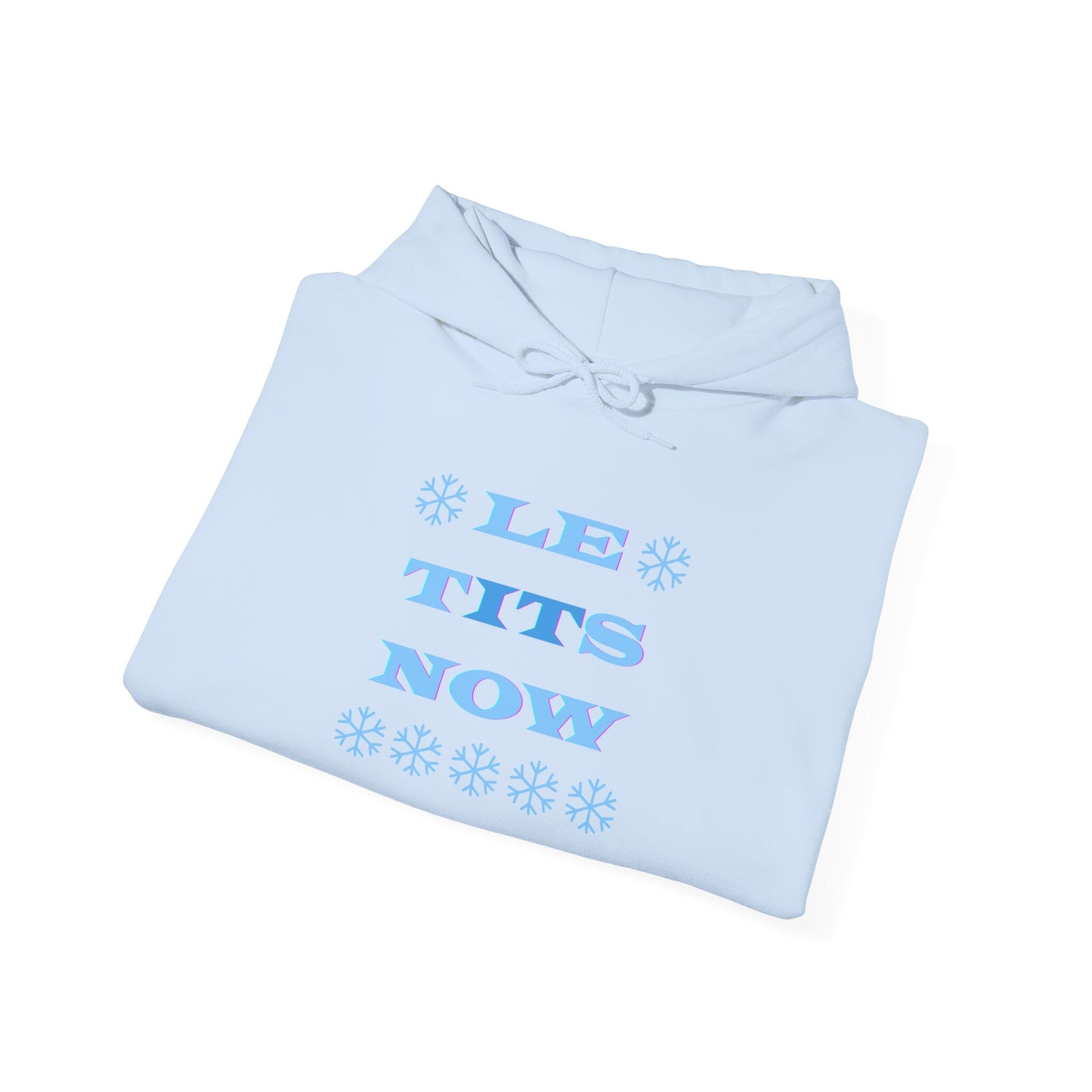 “LETitSNOW” - Funny Holiday Hoodie, Unisex Sweatshirt, Christmas Gift, Winter Apparel, Casual Wear, Birthday Present, Cozy Layer