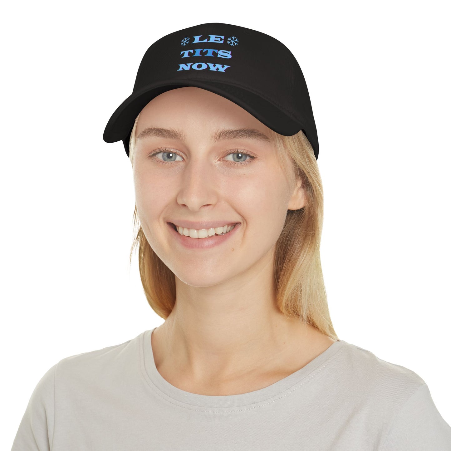 LETitSNOW - Fun Holiday Low Profile Baseball Cap, Casual Cap, Festive Headwear, Unique Gift for Friends, Summer Accessory, Party Hat