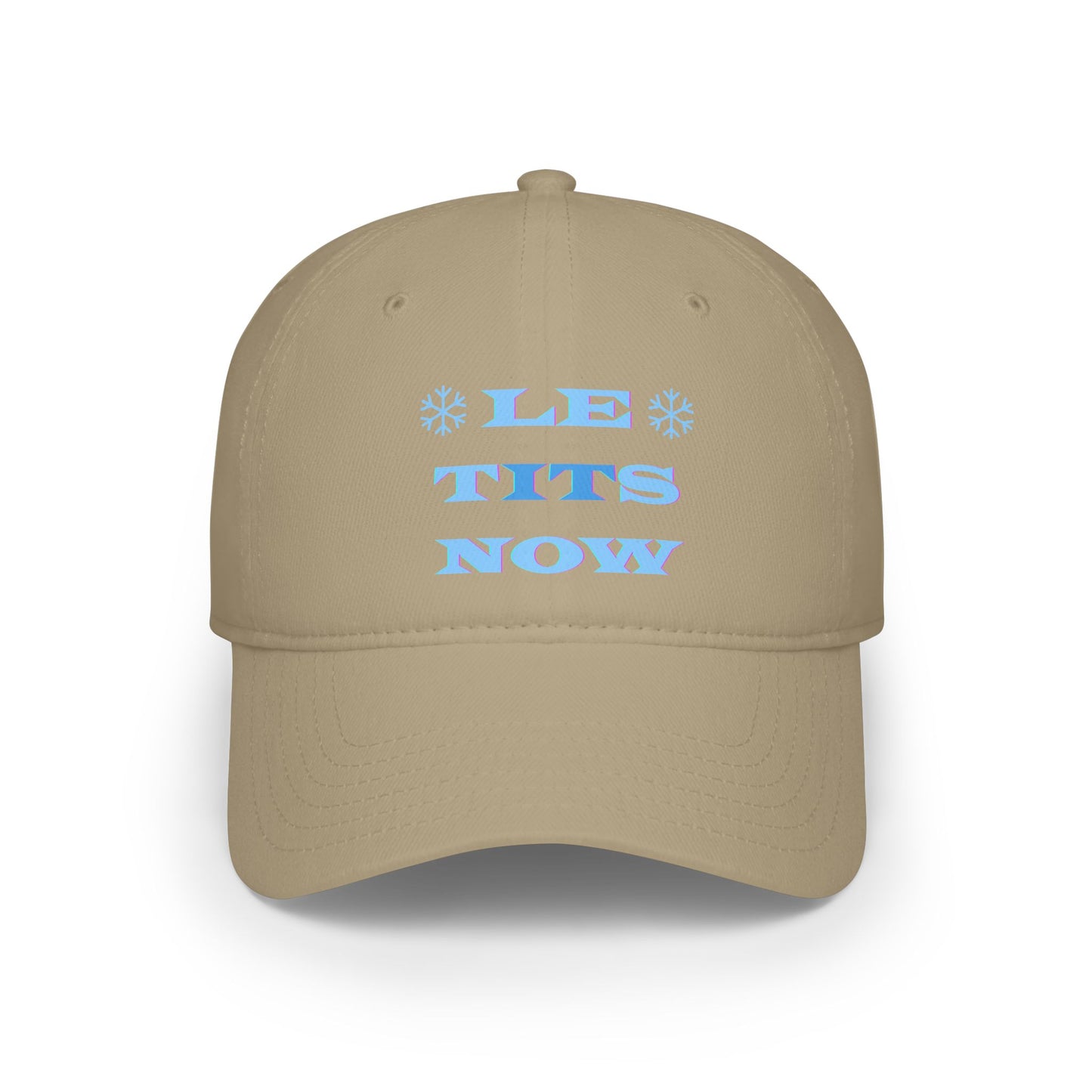 LETitSNOW - Fun Holiday Low Profile Baseball Cap, Casual Cap, Festive Headwear, Unique Gift for Friends, Summer Accessory, Party Hat