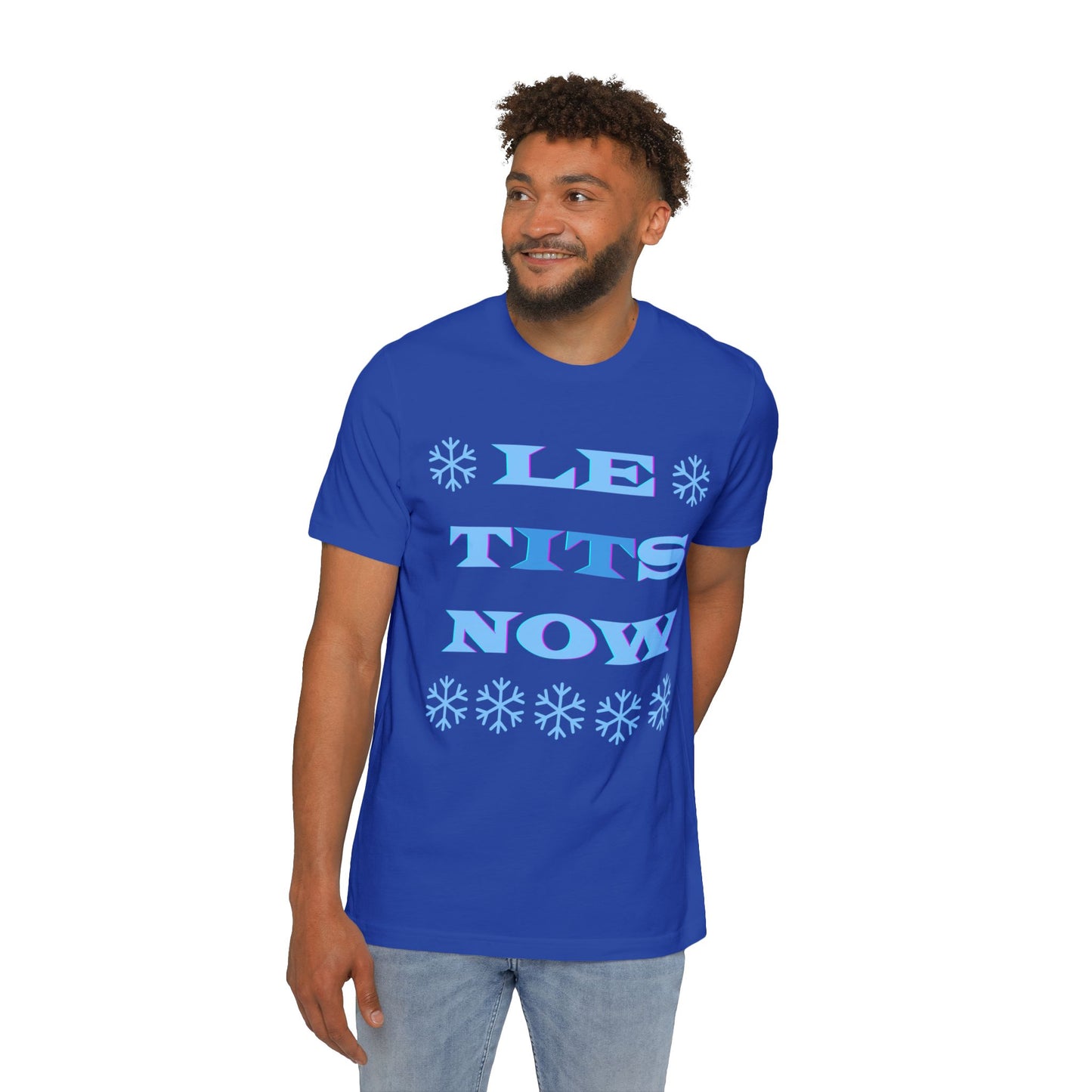 “LETitSNOW” - Playful Winter T-Shirt, Funny Holiday Tee, Unisex Graphic Shirt, Winter Party Wear, Gift for Friends