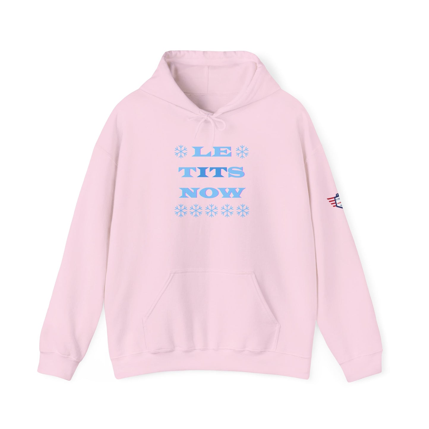 “LETitSNOW” - Funny Holiday Hoodie, Unisex Sweatshirt, Christmas Gift, Winter Apparel, Casual Wear, Birthday Present, Cozy Layer