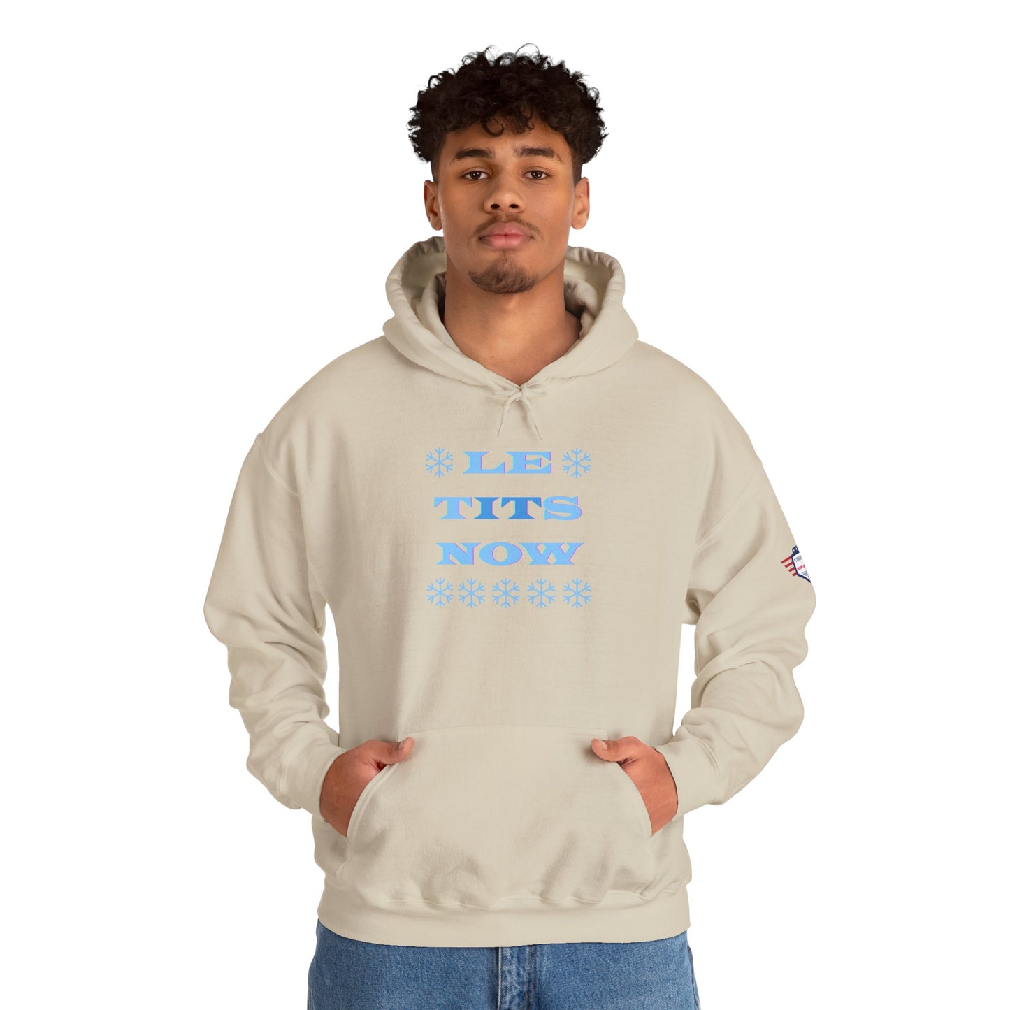“LETitSNOW” - Funny Holiday Hoodie, Unisex Sweatshirt, Christmas Gift, Winter Apparel, Casual Wear, Birthday Present, Cozy Layer