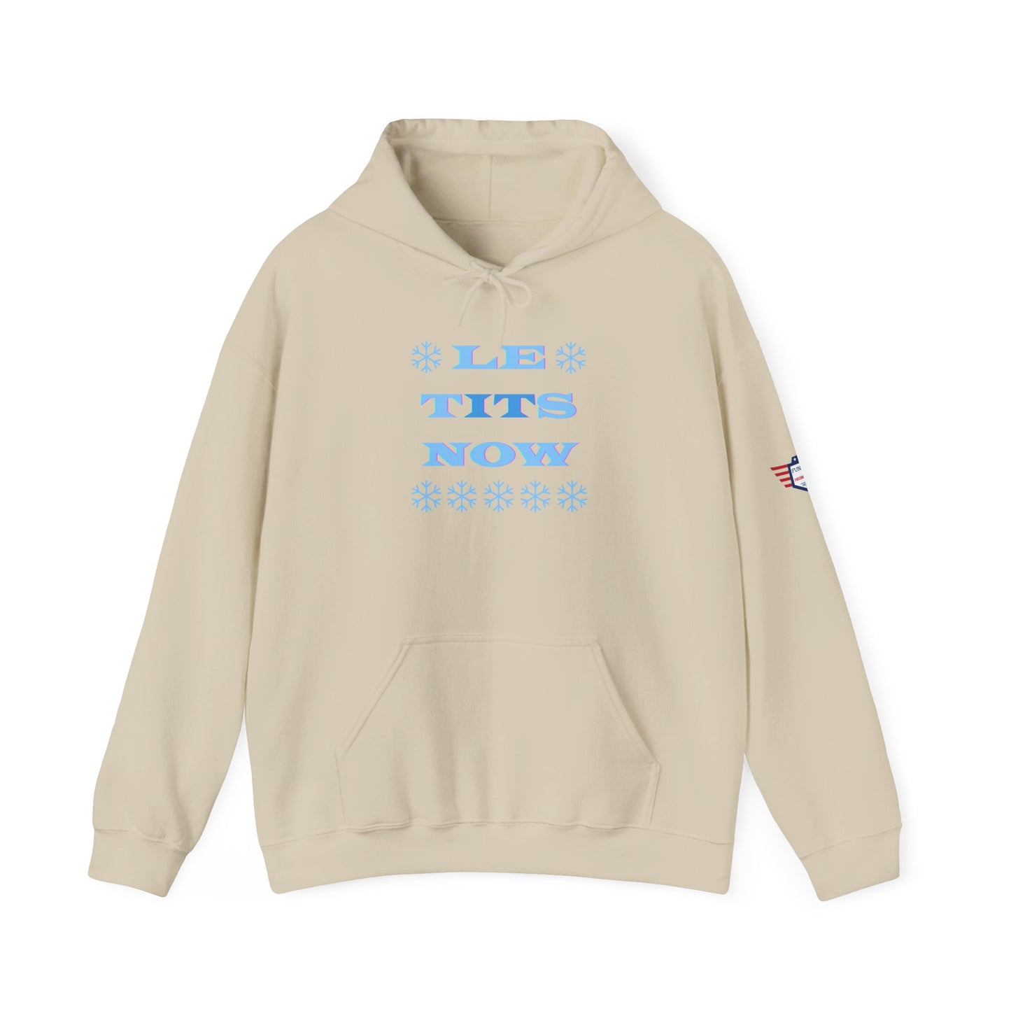 “LETitSNOW” - Funny Holiday Hoodie, Unisex Sweatshirt, Christmas Gift, Winter Apparel, Casual Wear, Birthday Present, Cozy Layer