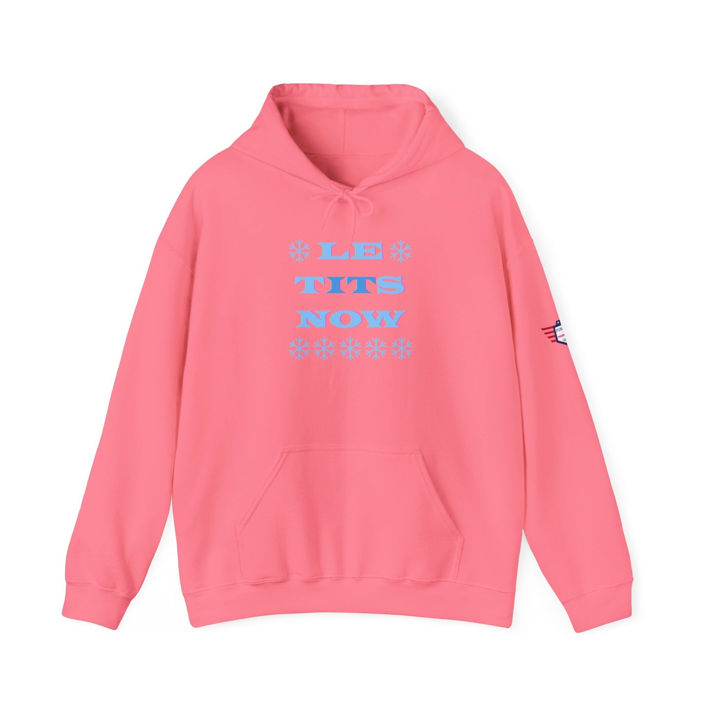 “LETitSNOW” - Funny Holiday Hoodie, Unisex Sweatshirt, Christmas Gift, Winter Apparel, Casual Wear, Birthday Present, Cozy Layer
