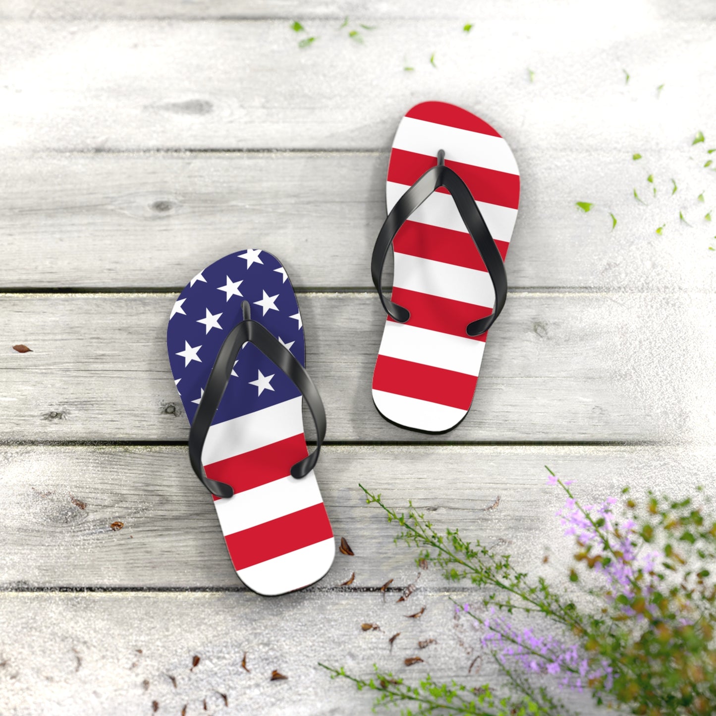 Patriotic Flip Flops | USA Flag Sandals | Fourth of July Footwear, Summer Beach Shoes, Independence Day Gift, Travel Slippers