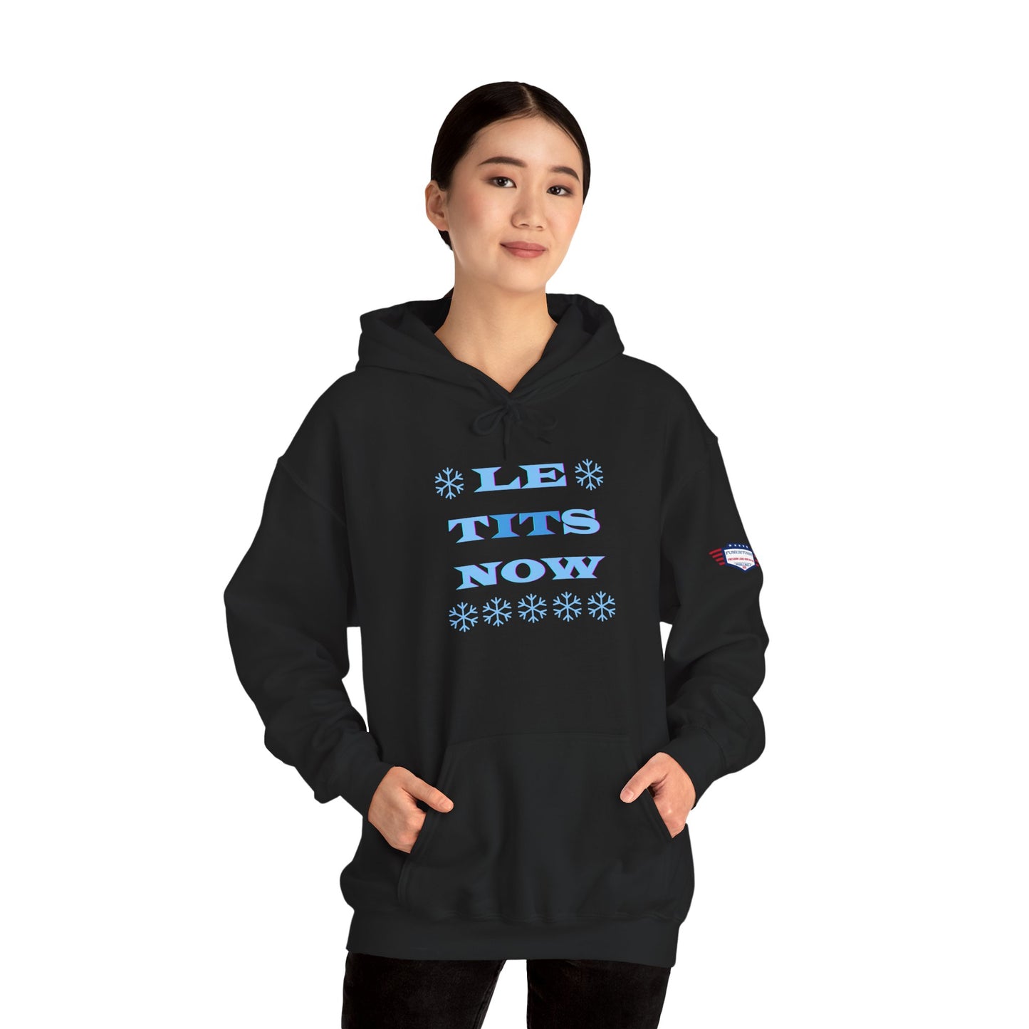 “LETitSNOW” - Funny Holiday Hoodie, Unisex Sweatshirt, Christmas Gift, Winter Apparel, Casual Wear, Birthday Present, Cozy Layer
