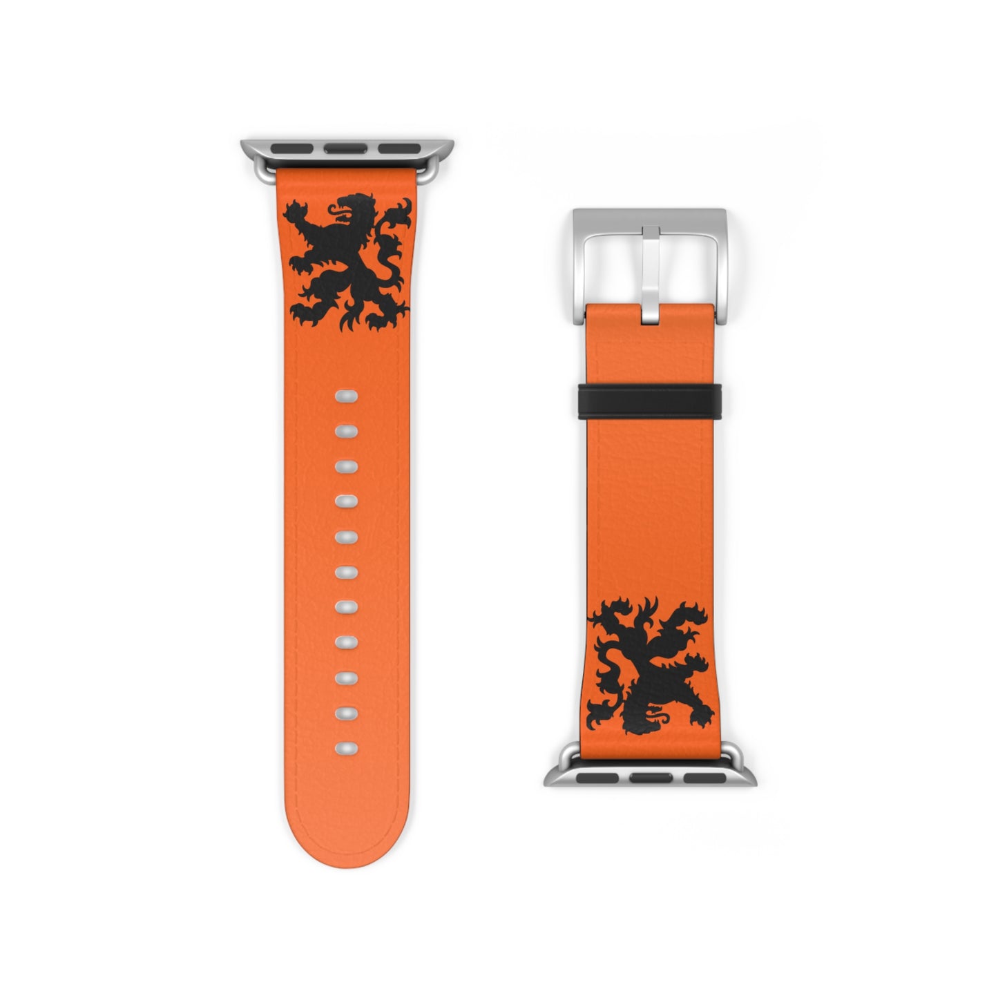 Dutch - Orange Watch Band, Vibrant Sports Strap, Gift for Fitness Enthusiasts, Casual Wear Accessory, Adjustable Silicone Band