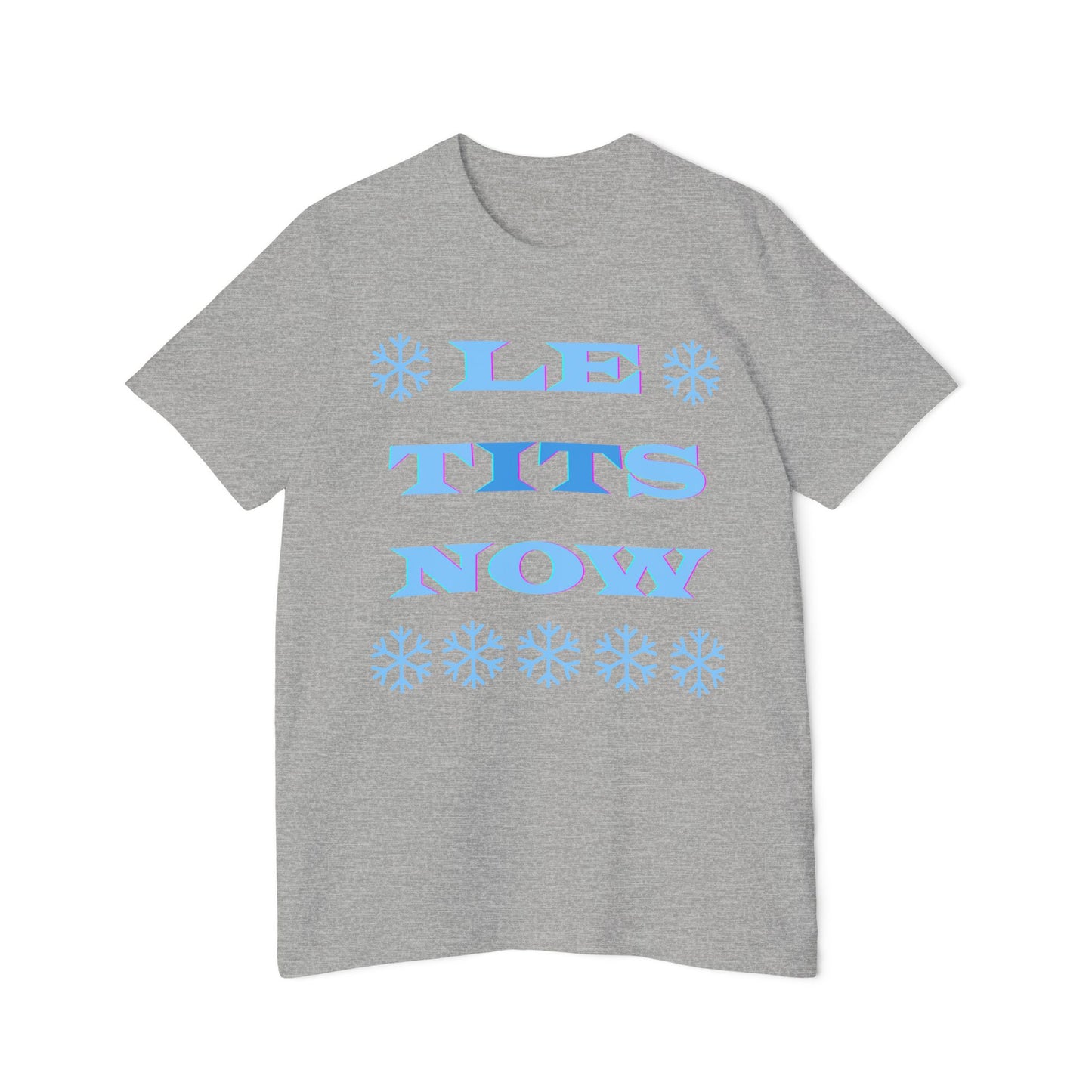 “LETitSNOW” - Playful Winter T-Shirt, Funny Holiday Tee, Unisex Graphic Shirt, Winter Party Wear, Gift for Friends