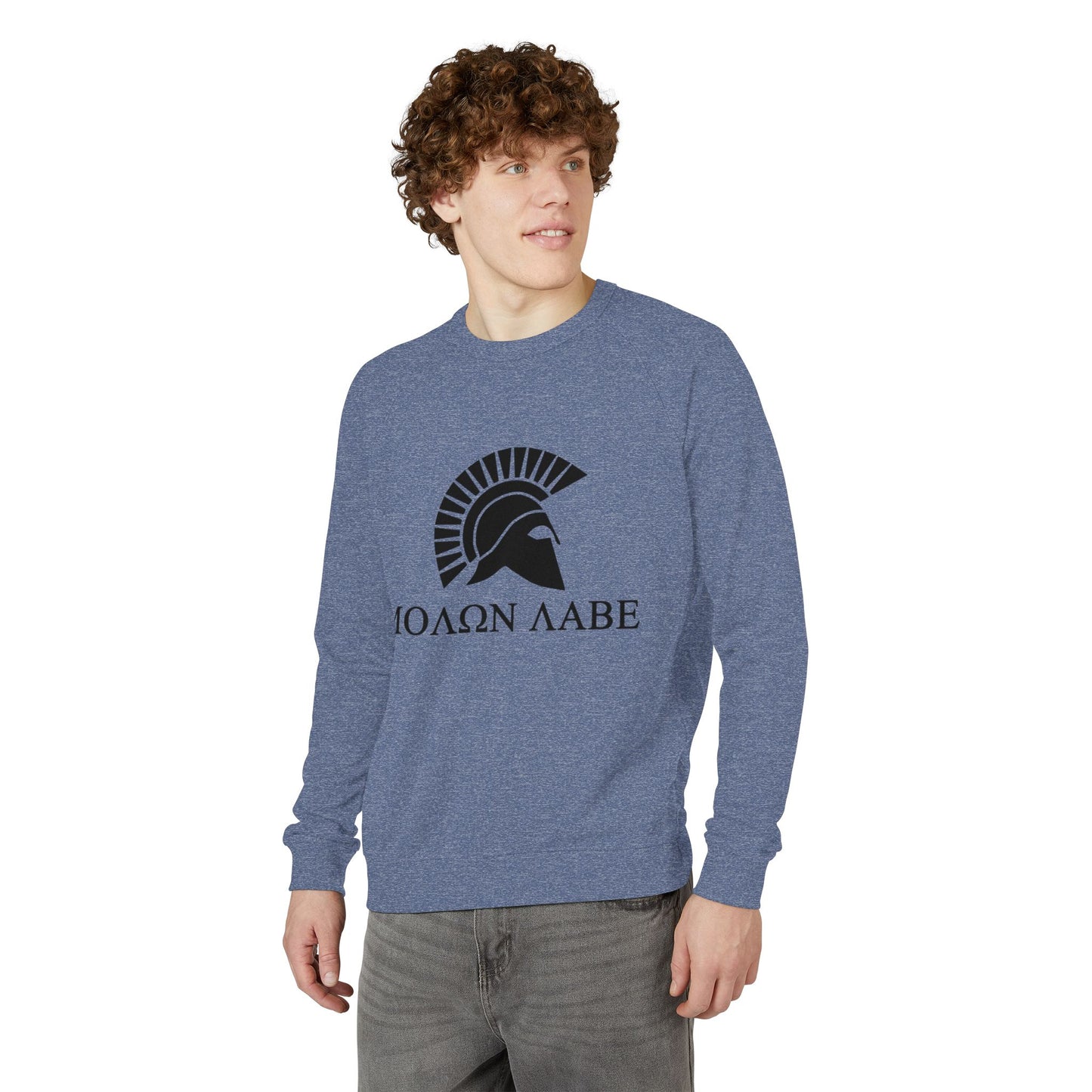 Come and take them - Unisex French Terry Crewneck Sweatshirt with Molon Labe Design, Casual Wear, Gift for Her, Him, Fitness, Everyday Style