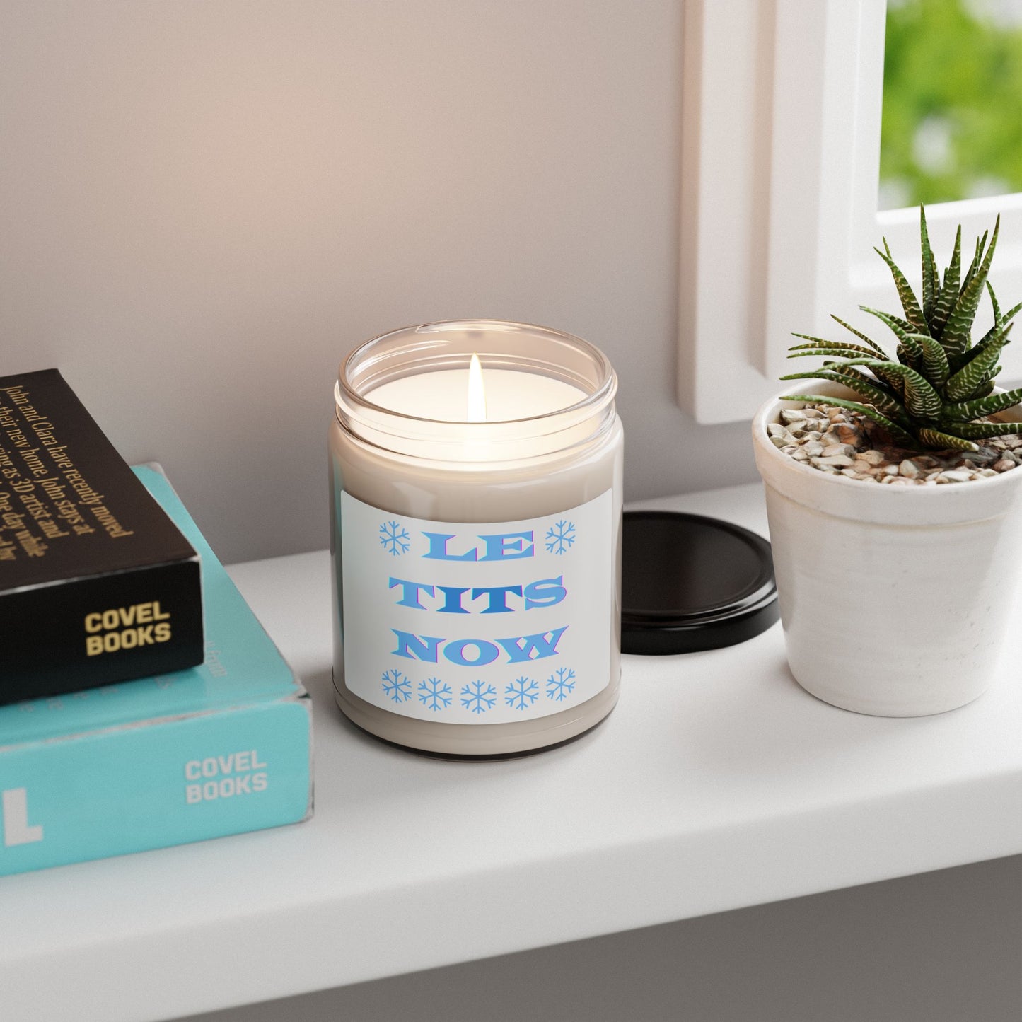 'LETitSNOW' , Funny Gift, Relaxing Home Decor, Unique Candles, Holiday Celebration