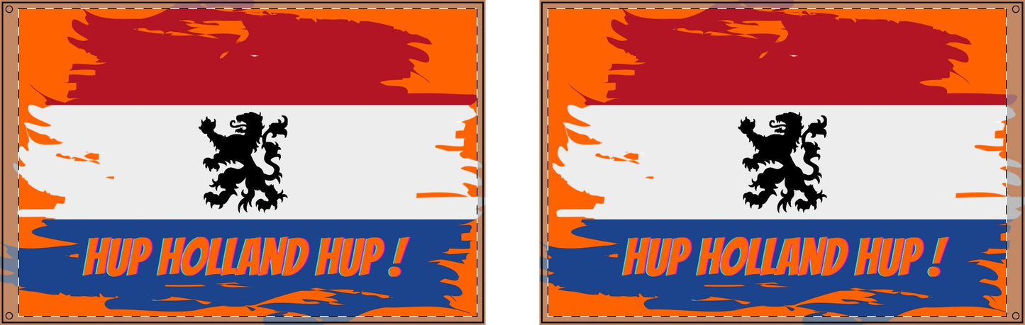 Hup Holland Hup ! Dutch Flag - Double Sided Flag for voetbal, Decorative Garden Flag, Holiday Décor, Home or Office Flag, Party Decoration