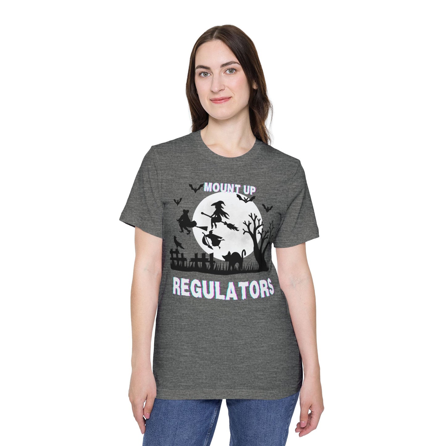 Mount Up Regulators T-Shirt, Unisex Halloween Top, Gift for Witch Lovers