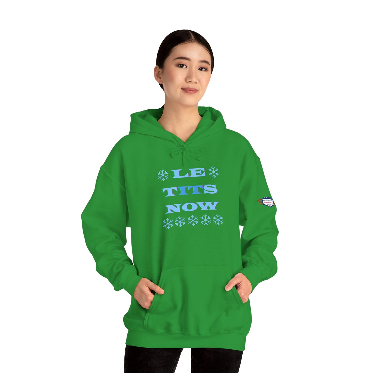 “LETitSNOW” - Funny Holiday Hoodie, Unisex Sweatshirt, Christmas Gift, Winter Apparel, Casual Wear, Birthday Present, Cozy Layer