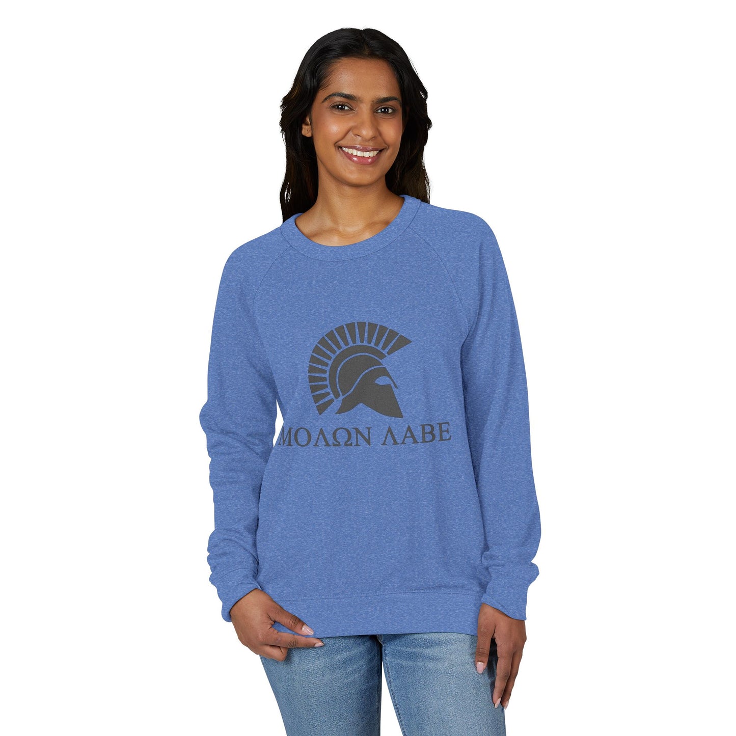 Come and take them - Unisex French Terry Crewneck Sweatshirt with Molon Labe Design, Casual Wear, Gift for Her, Him, Fitness, Everyday Style