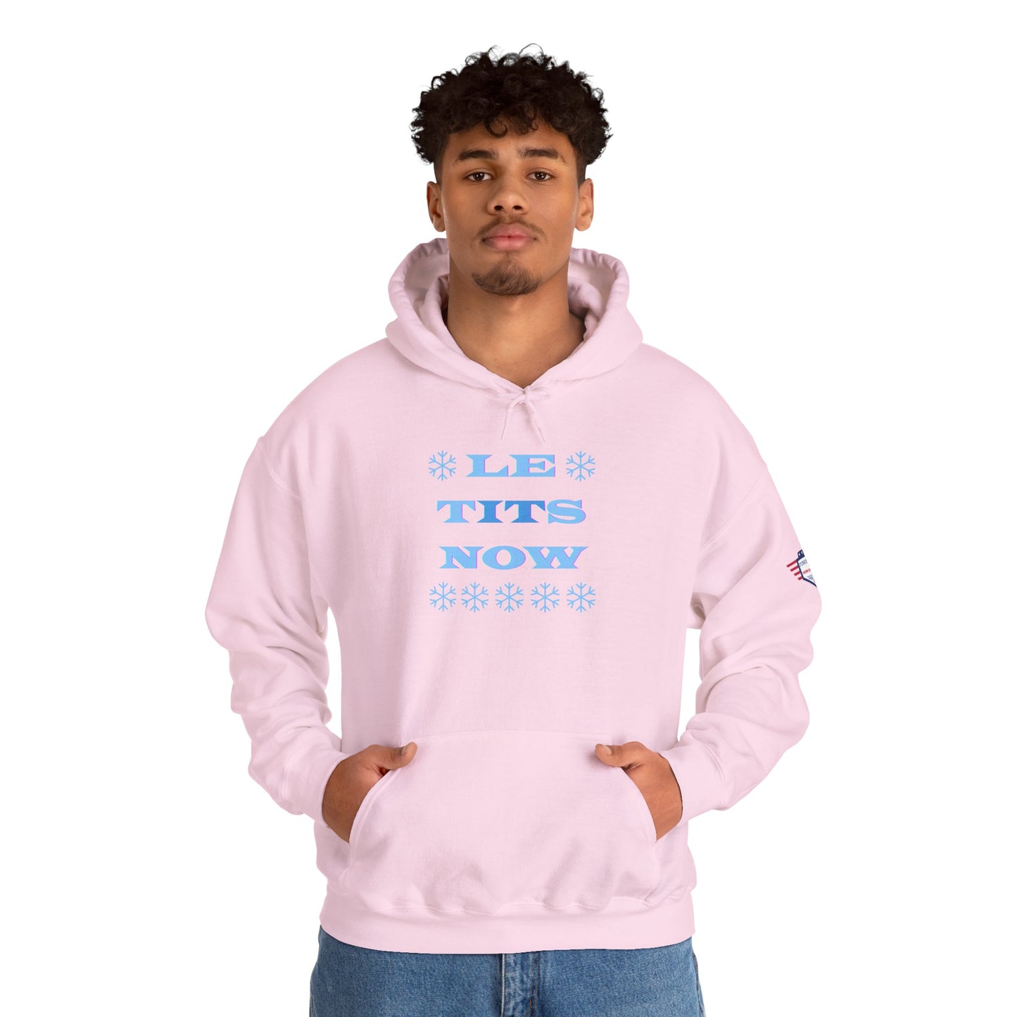 “LETitSNOW” - Funny Holiday Hoodie, Unisex Sweatshirt, Christmas Gift, Winter Apparel, Casual Wear, Birthday Present, Cozy Layer