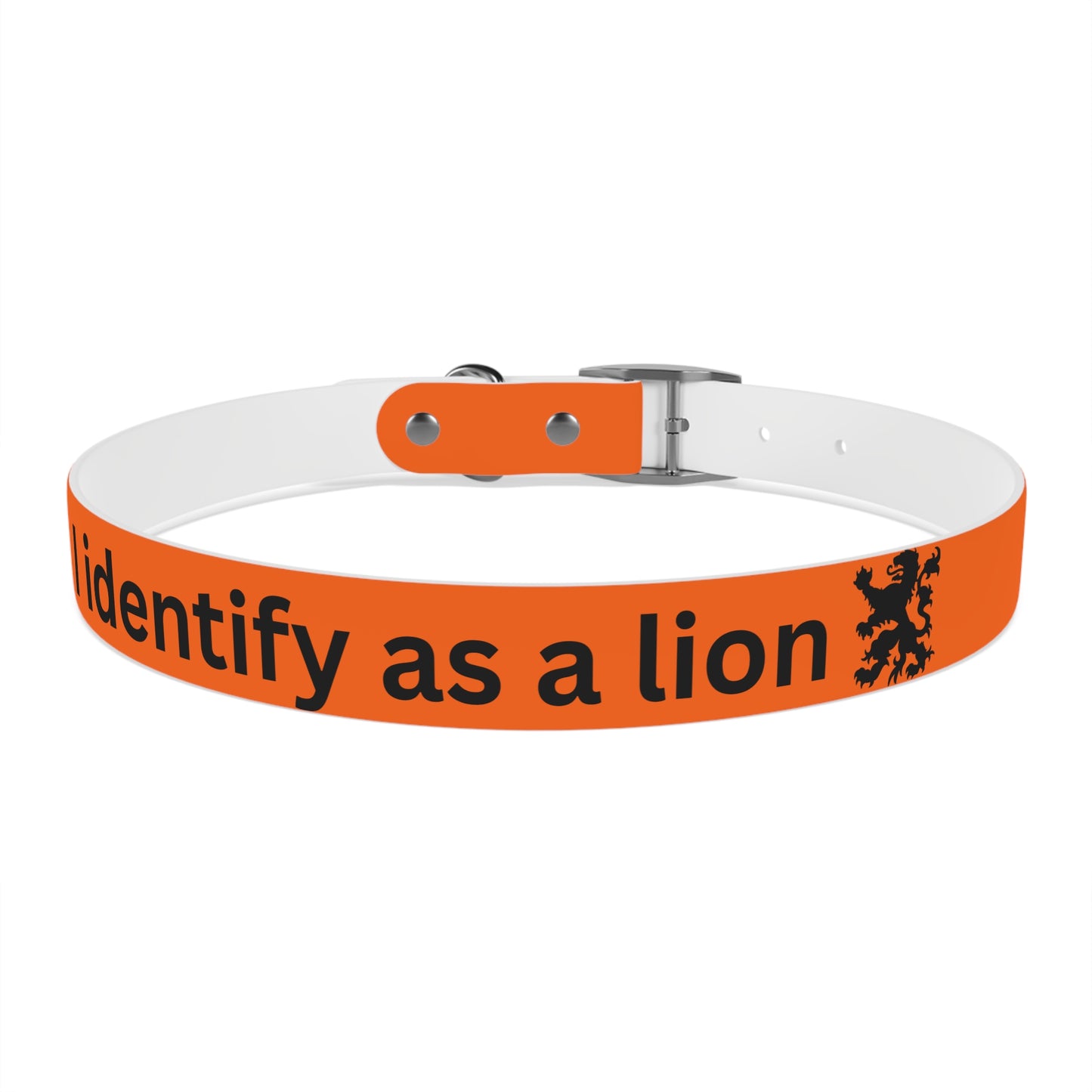 Dutch Dog Collar, I identify as a lion - Fun Pet Accessory, Dog Wear, Unique Gift for Dog Lovers, Pets Birthday Celebration, Lion Theme Collar