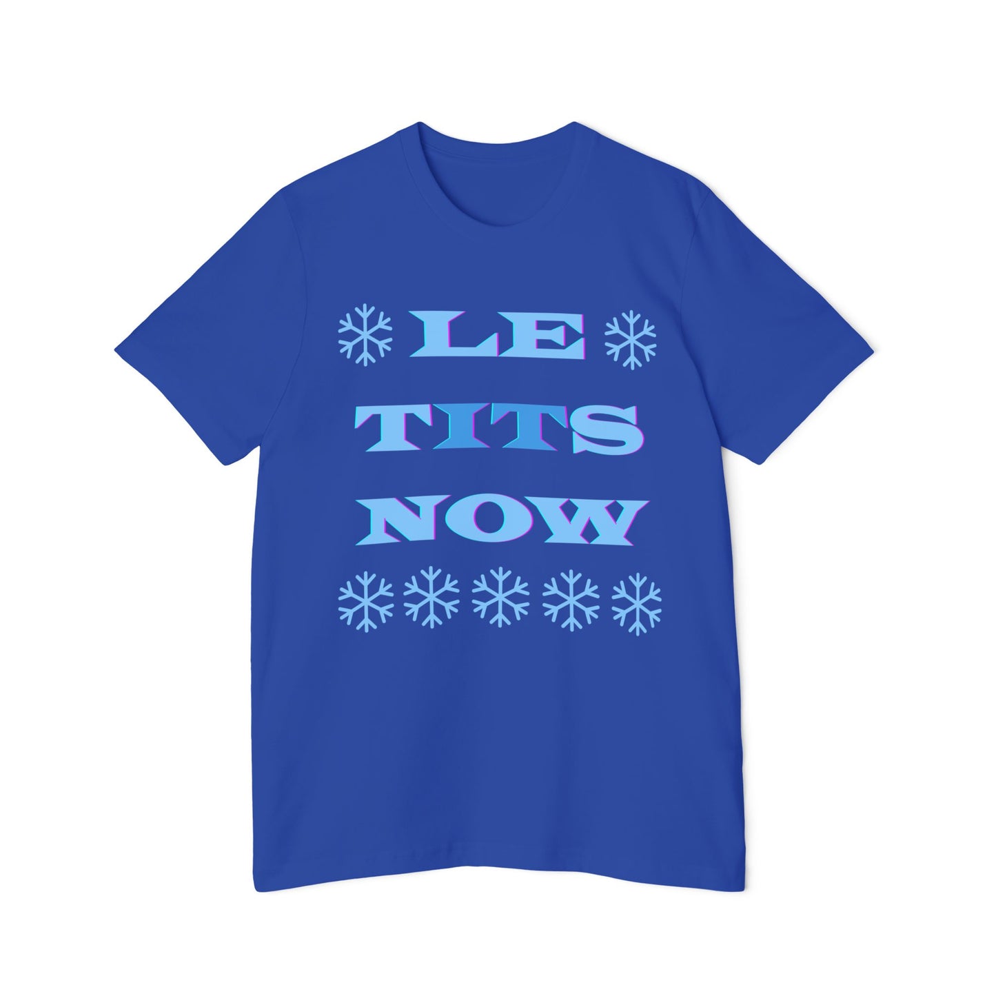 “LETitSNOW” - Playful Winter T-Shirt, Funny Holiday Tee, Unisex Graphic Shirt, Winter Party Wear, Gift for Friends