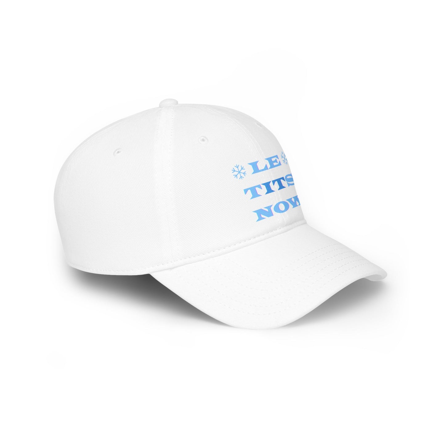 LETitSNOW - Fun Holiday Low Profile Baseball Cap, Casual Cap, Festive Headwear, Unique Gift for Friends, Summer Accessory, Party Hat