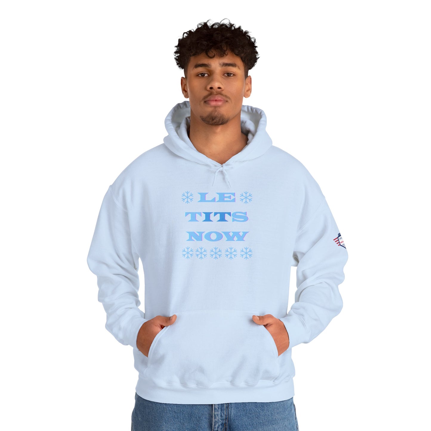 “LETitSNOW” - Funny Holiday Hoodie, Unisex Sweatshirt, Christmas Gift, Winter Apparel, Casual Wear, Birthday Present, Cozy Layer