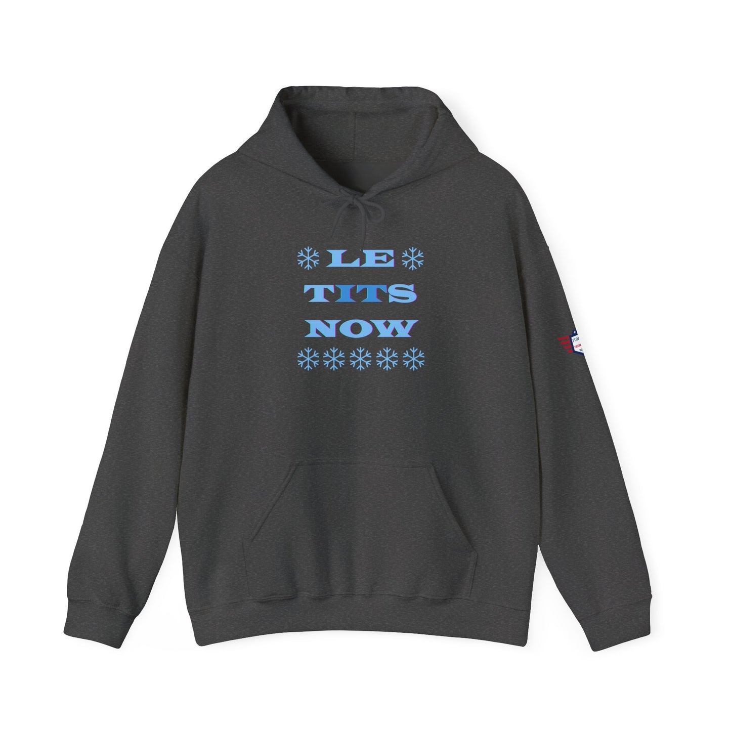 “LETitSNOW” - Funny Holiday Hoodie, Unisex Sweatshirt, Christmas Gift, Winter Apparel, Casual Wear, Birthday Present, Cozy Layer