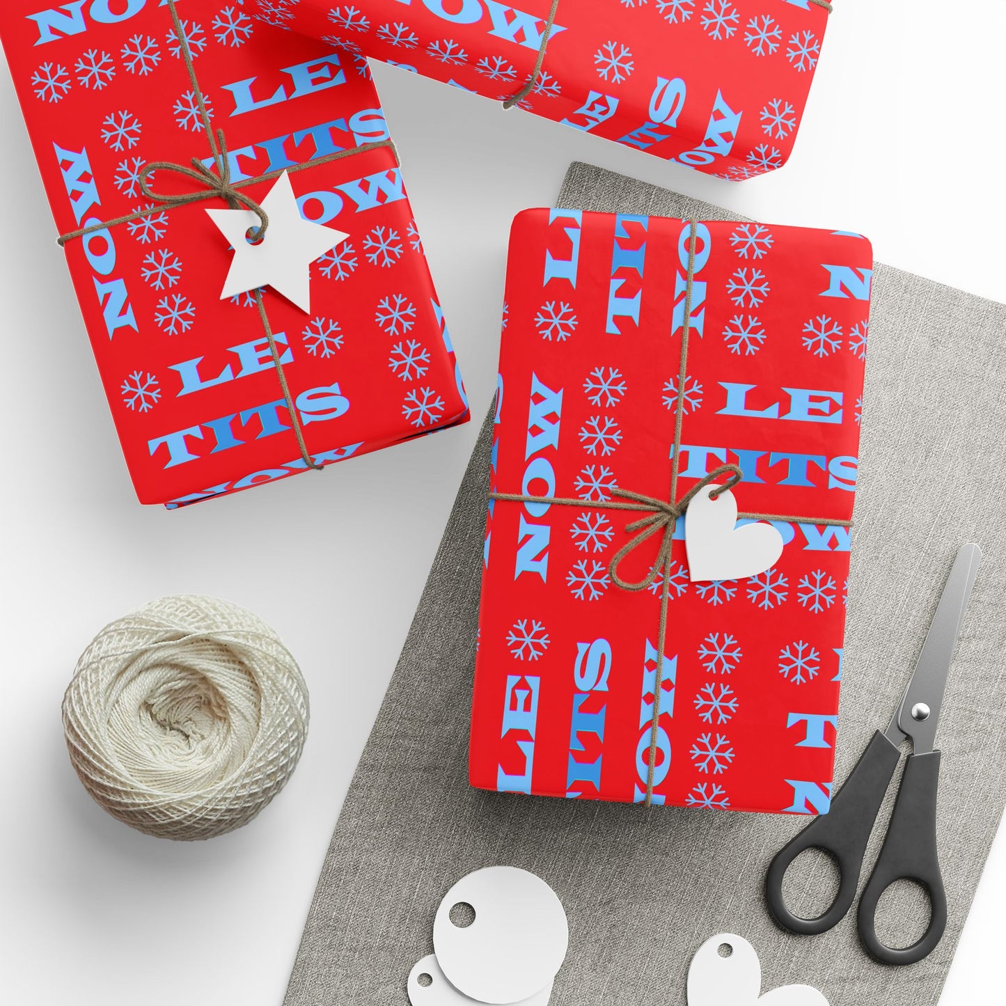 LETitSNOW - Festive Wrapping Paper for Holidays, Gift Wrap for Christmas, Birthday Party Decor, Floral Design for Celebrations