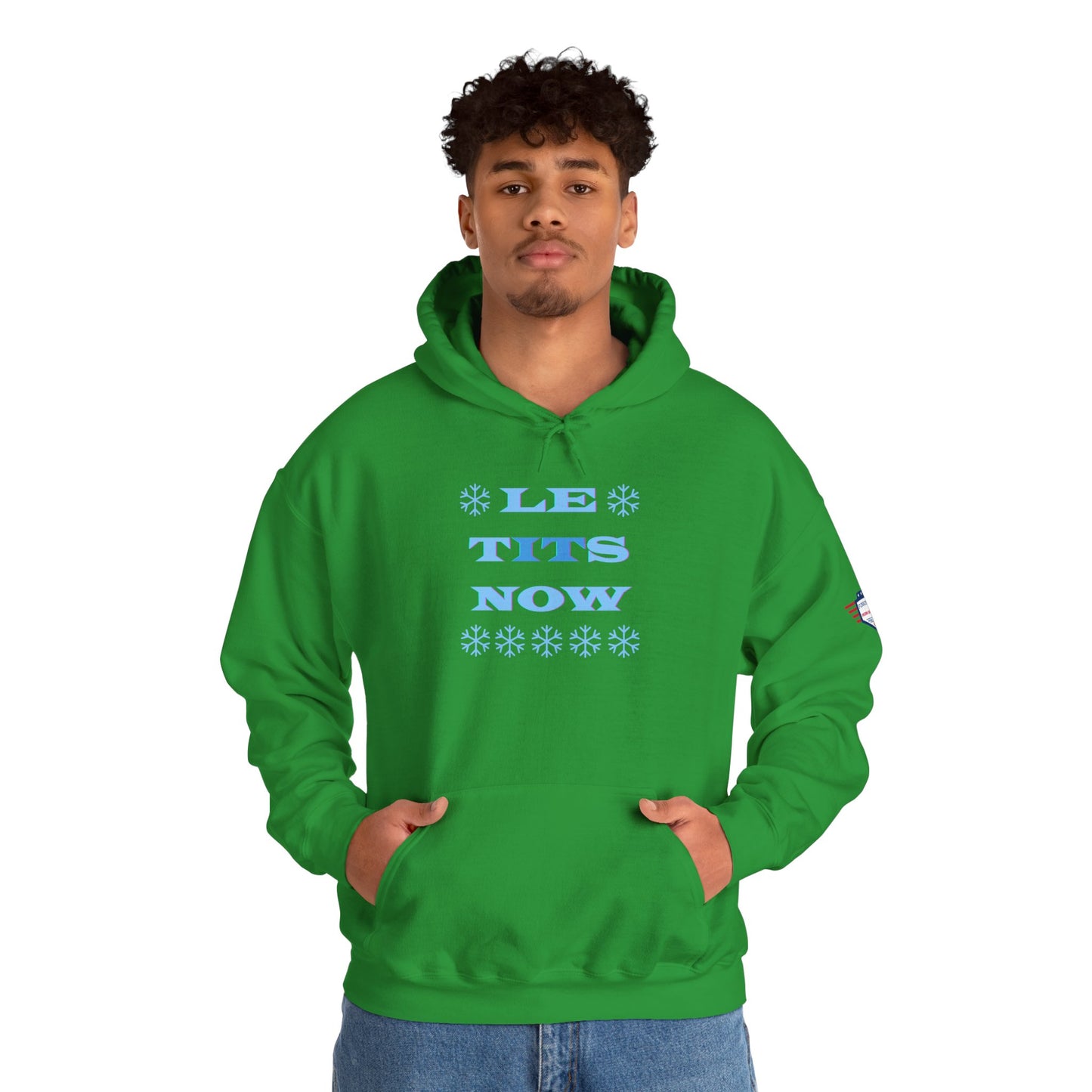 “LETitSNOW” - Funny Holiday Hoodie, Unisex Sweatshirt, Christmas Gift, Winter Apparel, Casual Wear, Birthday Present, Cozy Layer