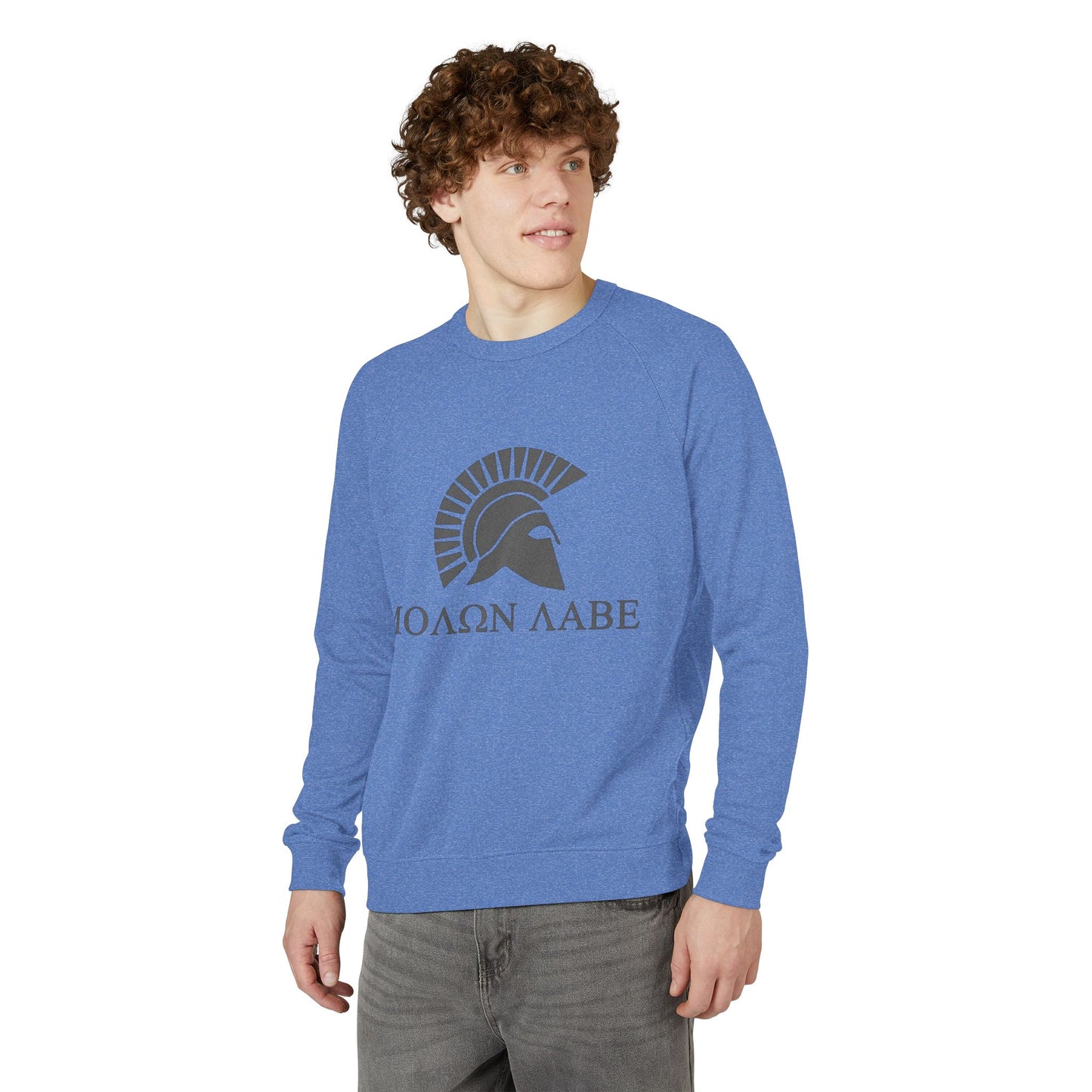 Come and take them - Unisex French Terry Crewneck Sweatshirt with Molon Labe Design, Casual Wear, Gift for Her, Him, Fitness, Everyday Style