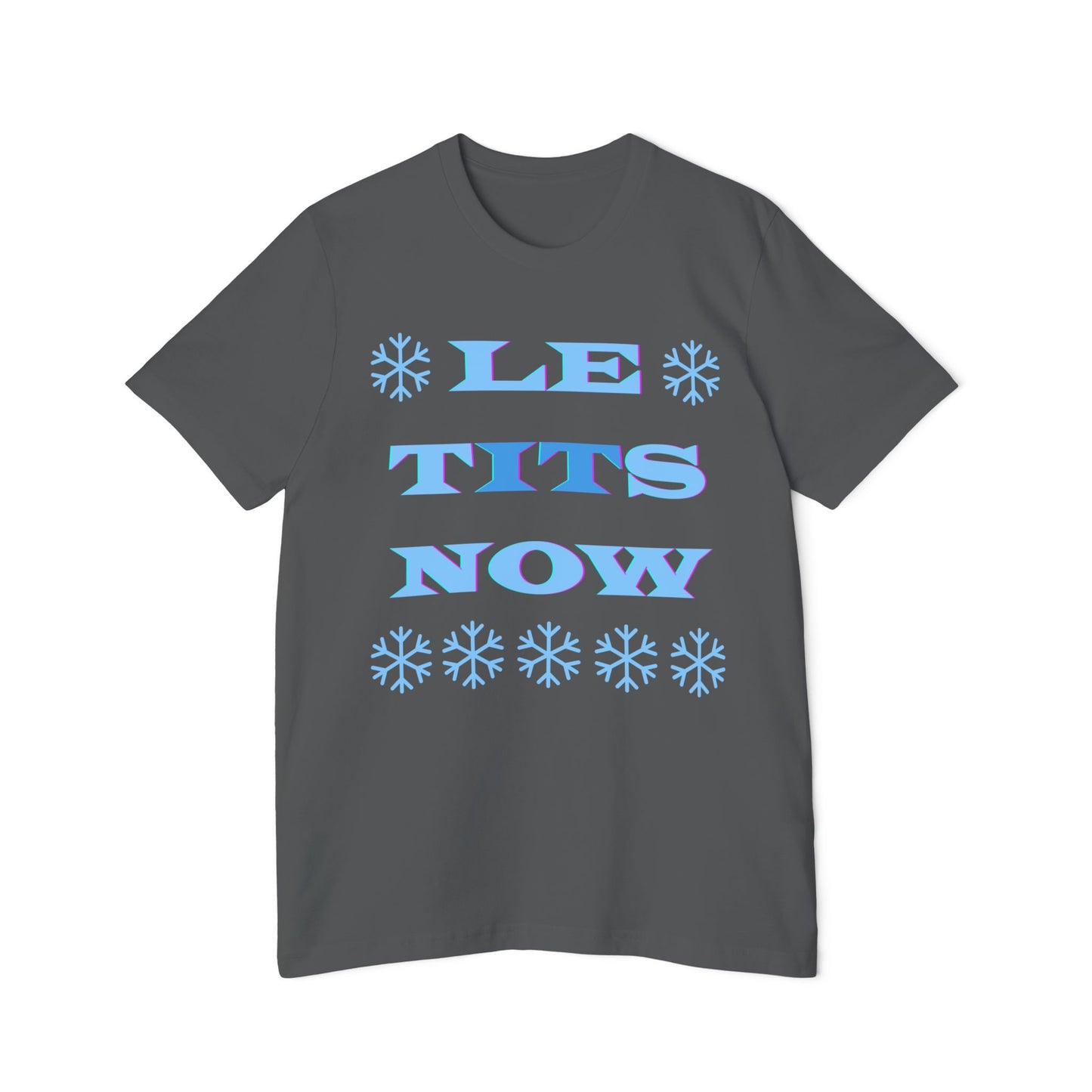 “LETitSNOW” - Playful Winter T-Shirt, Funny Holiday Tee, Unisex Graphic Shirt, Winter Party Wear, Gift for Friends