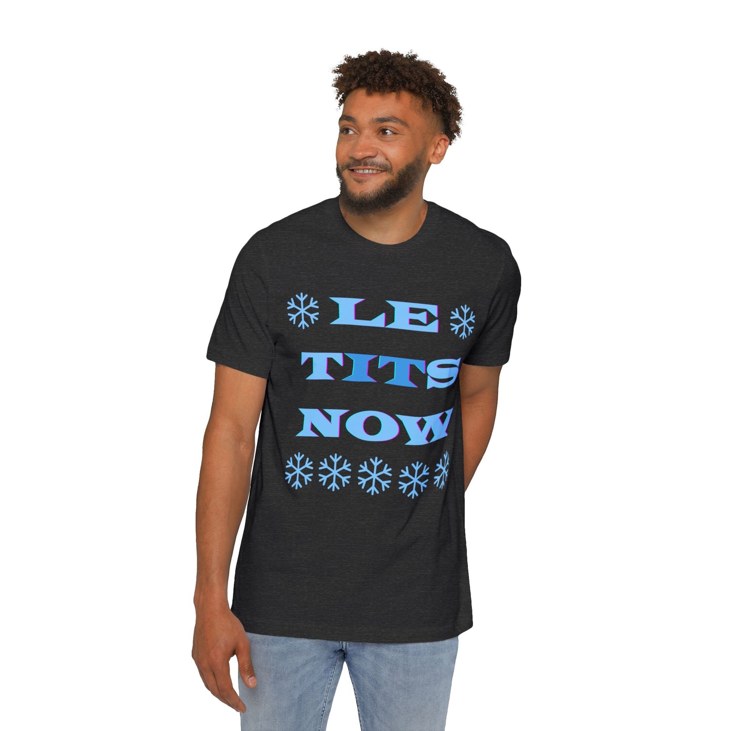 “LETitSNOW” - Playful Winter T-Shirt, Funny Holiday Tee, Unisex Graphic Shirt, Winter Party Wear, Gift for Friends