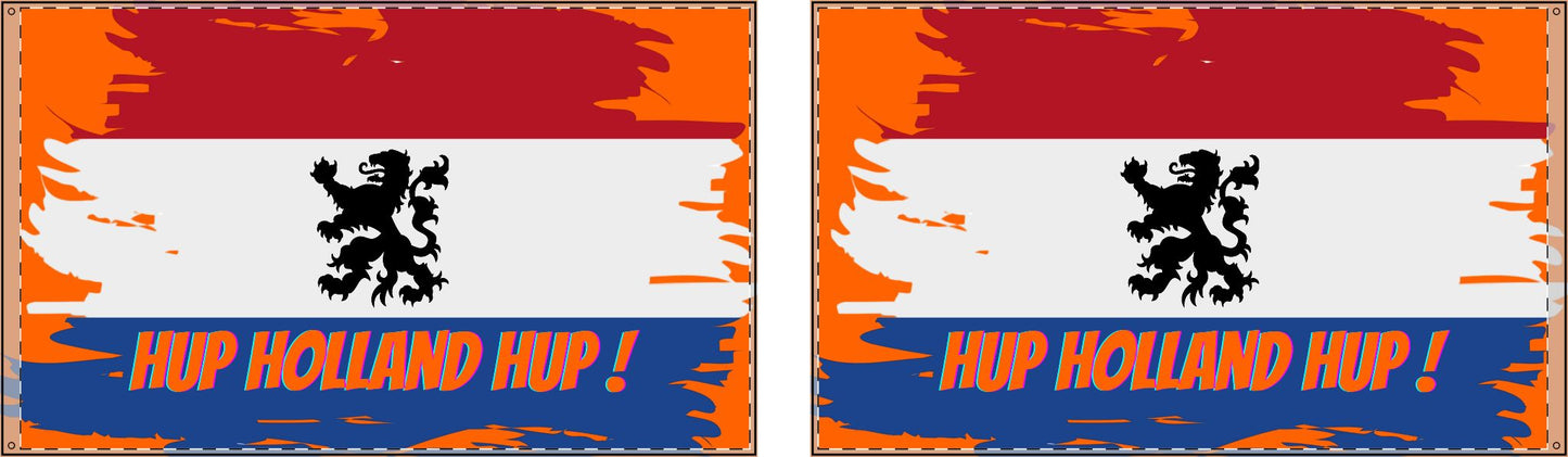 Hup Holland Hup ! Dutch Flag - Double Sided Flag for voetbal, Decorative Garden Flag, Holiday Décor, Home or Office Flag, Party Decoration