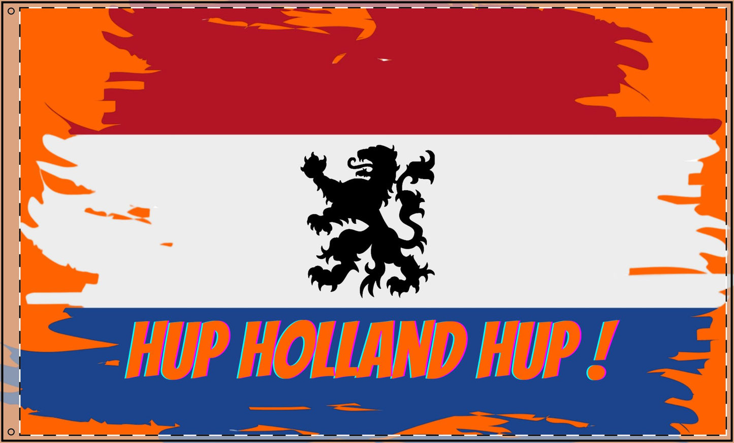 Hup Holland Hup ! Dutch Flag - Double Sided Flag for voetbal, Decorative Garden Flag, Holiday Décor, Home or Office Flag, Party Decoration