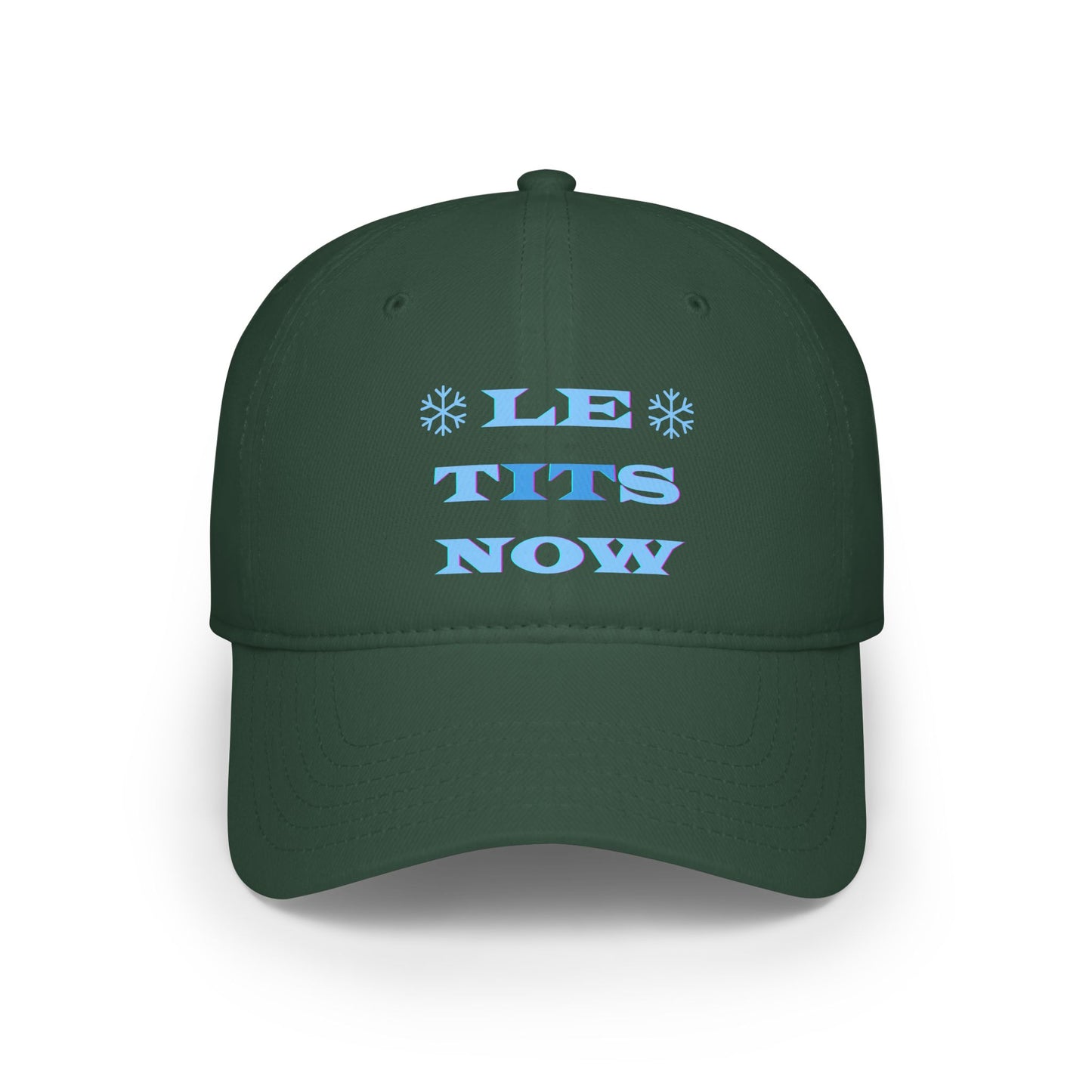 LETitSNOW - Fun Holiday Low Profile Baseball Cap, Casual Cap, Festive Headwear, Unique Gift for Friends, Summer Accessory, Party Hat