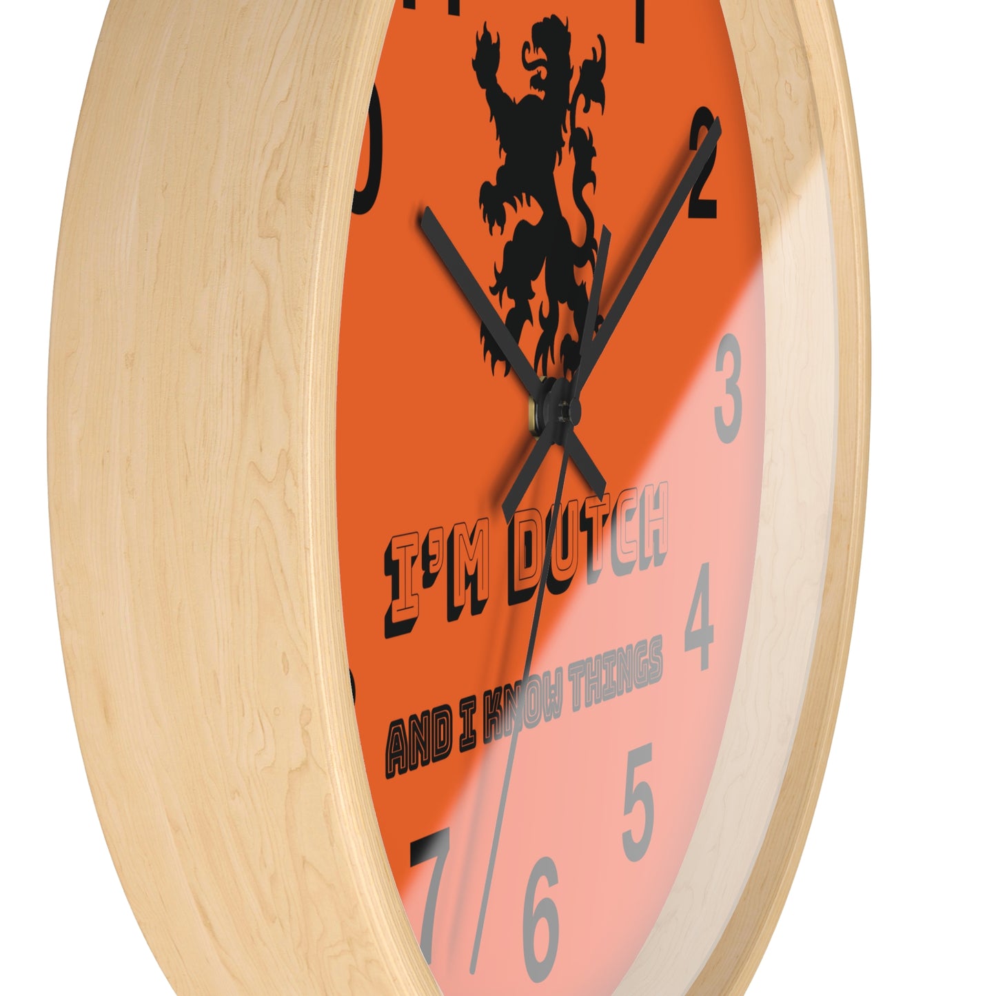 I’m Dutch and I Know Things Wall Clock, Home Decor for Dutch Culture Lovers, Unique Clock Gift for Netherlands Lovers, Modern Art Clock, Flag Inspired Design