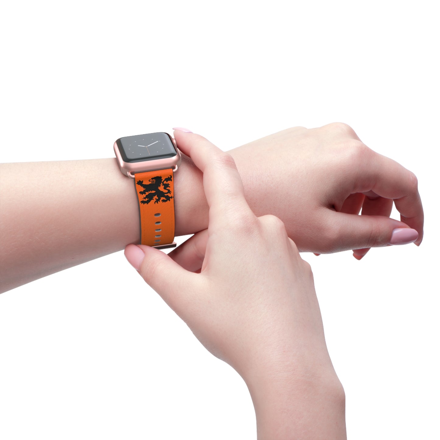 Dutch - Orange Watch Band, Vibrant Sports Strap, Gift for Fitness Enthusiasts, Casual Wear Accessory, Adjustable Silicone Band