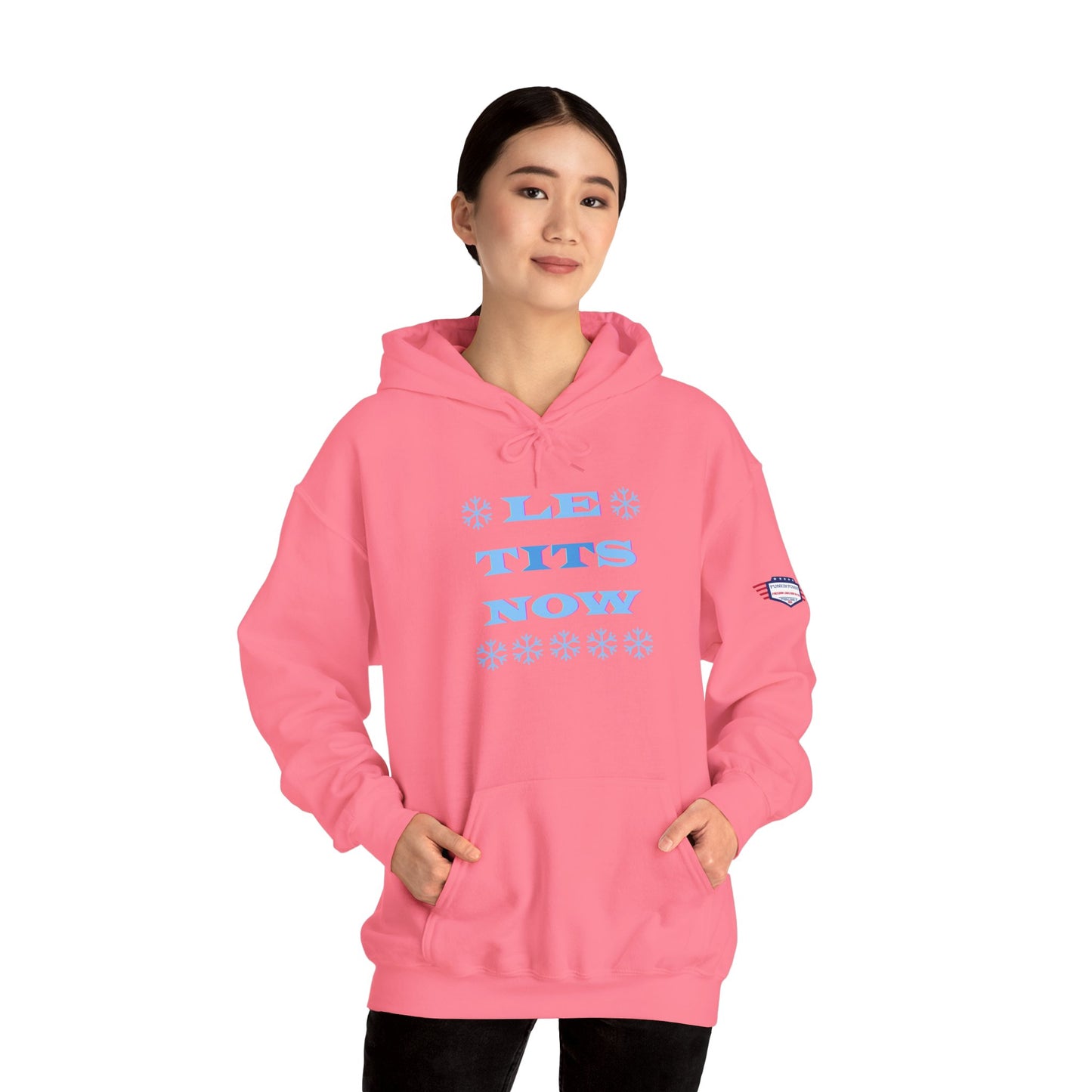 “LETitSNOW” - Funny Holiday Hoodie, Unisex Sweatshirt, Christmas Gift, Winter Apparel, Casual Wear, Birthday Present, Cozy Layer