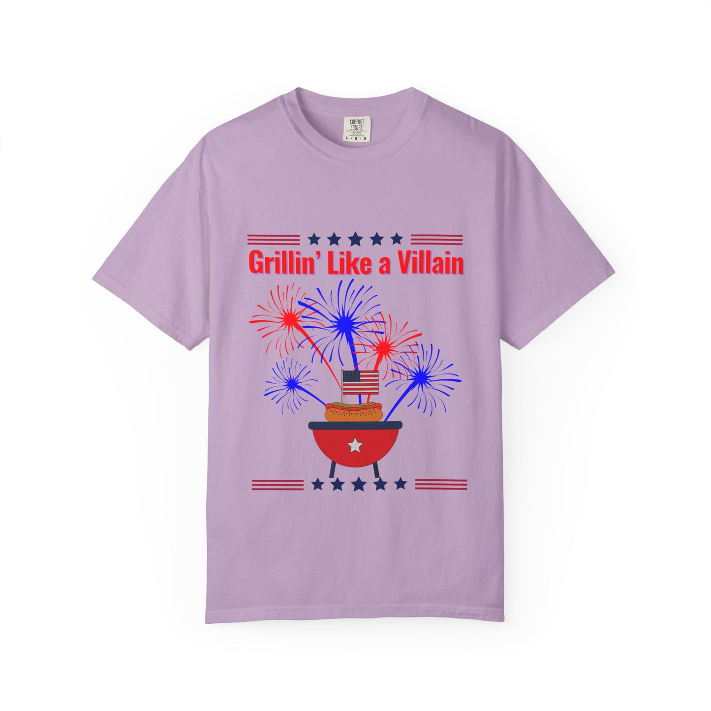 Grillin' Like a Villain Unisex T-Shirt | Patriotic BBQ Tee with Eagle Design