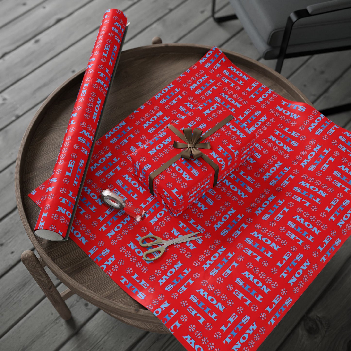 LETitSNOW - Festive Wrapping Paper for Holidays, Gift Wrap for Christmas, Birthday Party Decor, Floral Design for Celebrations