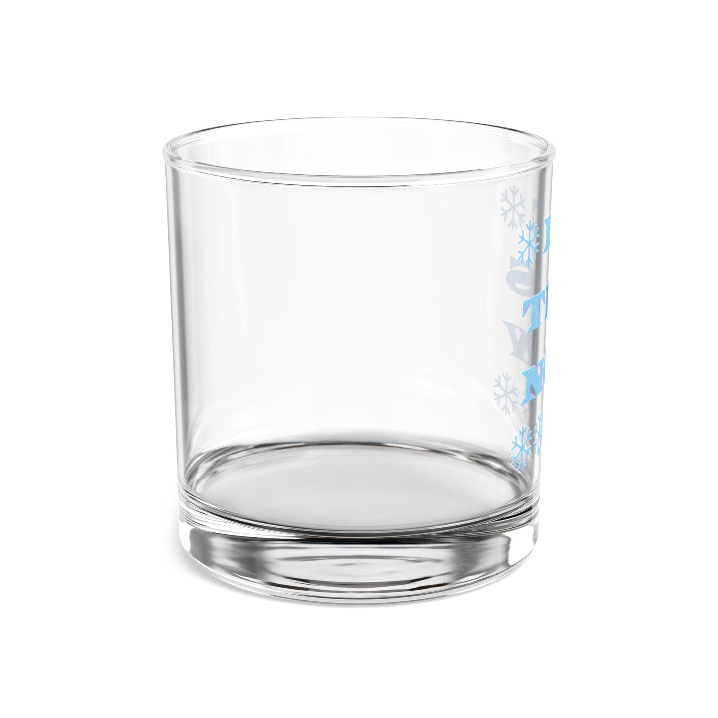 "LETitSNOW" Drinking Glass, Holiday Gift, Novelty Barware, Glassware for Parties, Humor Gift