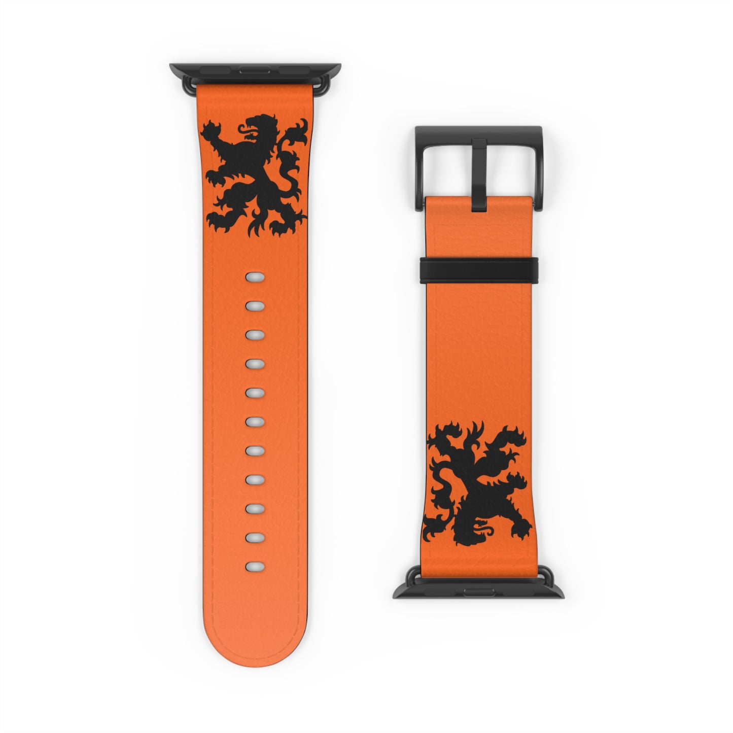 Dutch - Orange Watch Band, Vibrant Sports Strap, Gift for Fitness Enthusiasts, Casual Wear Accessory, Adjustable Silicone Band