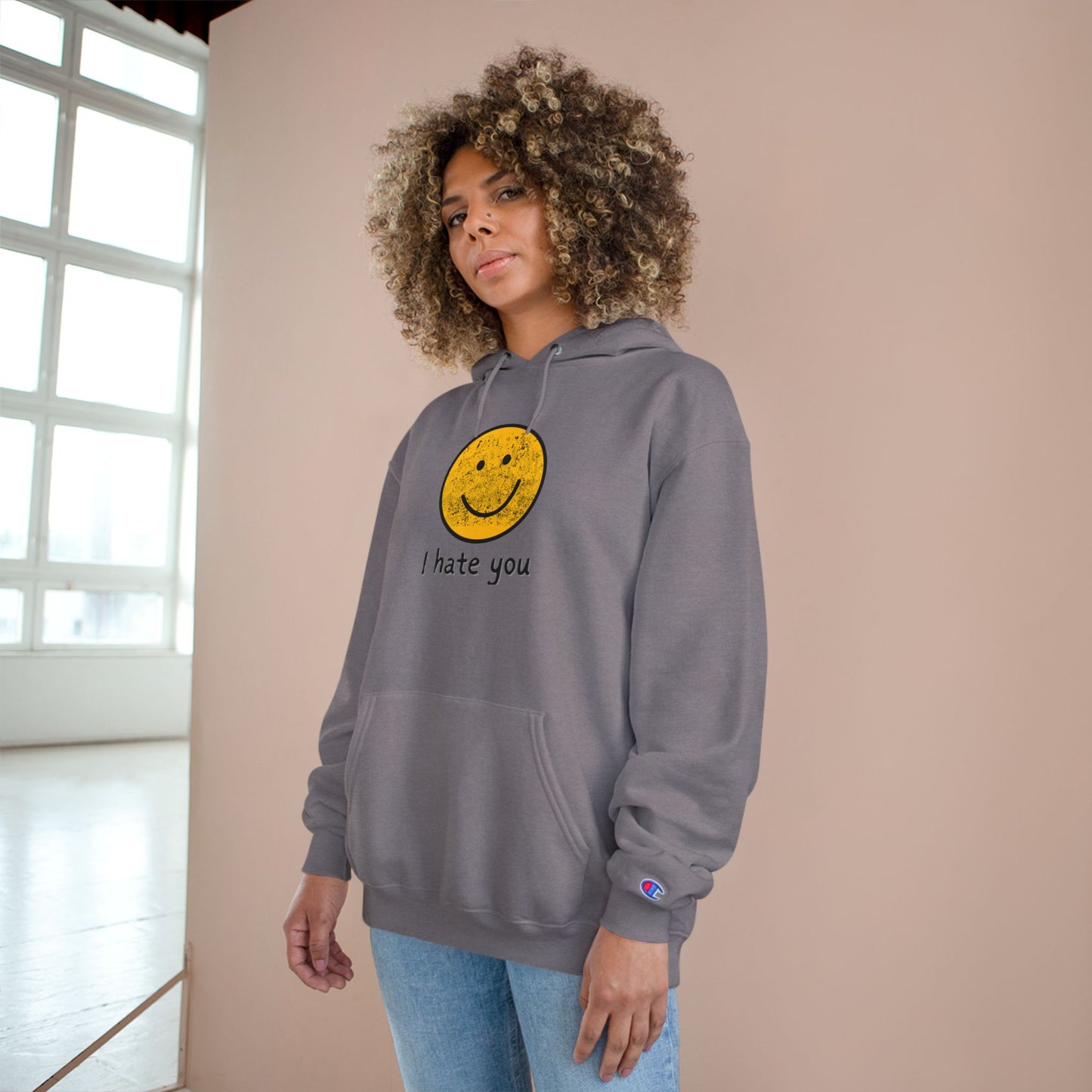 Harry Styles - SNL - I Hate You Smiley Hoodie - Champion Brand