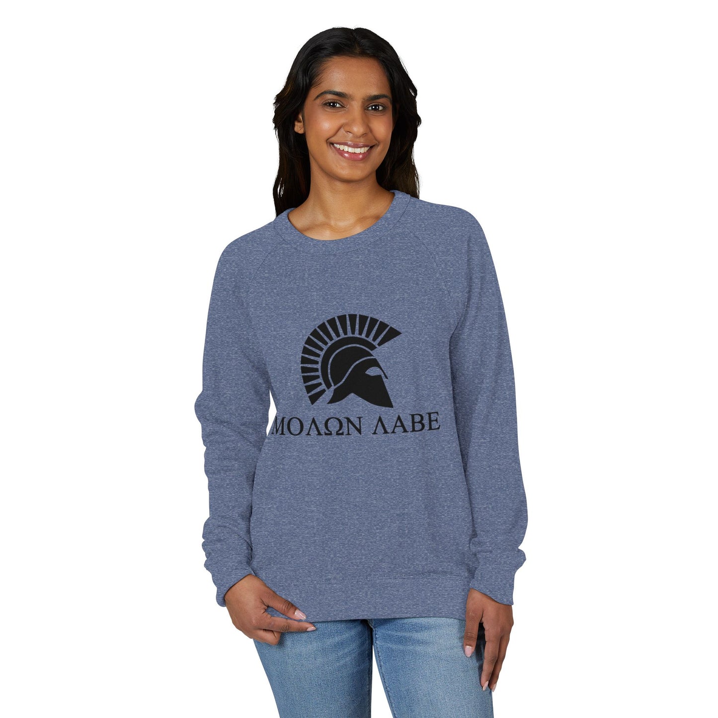 Come and take them - Unisex French Terry Crewneck Sweatshirt with Molon Labe Design, Casual Wear, Gift for Her, Him, Fitness, Everyday Style