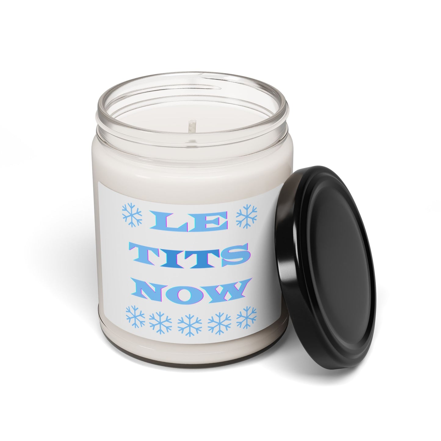 'LETitSNOW' , Funny Gift, Relaxing Home Decor, Unique Candles, Holiday Celebration
