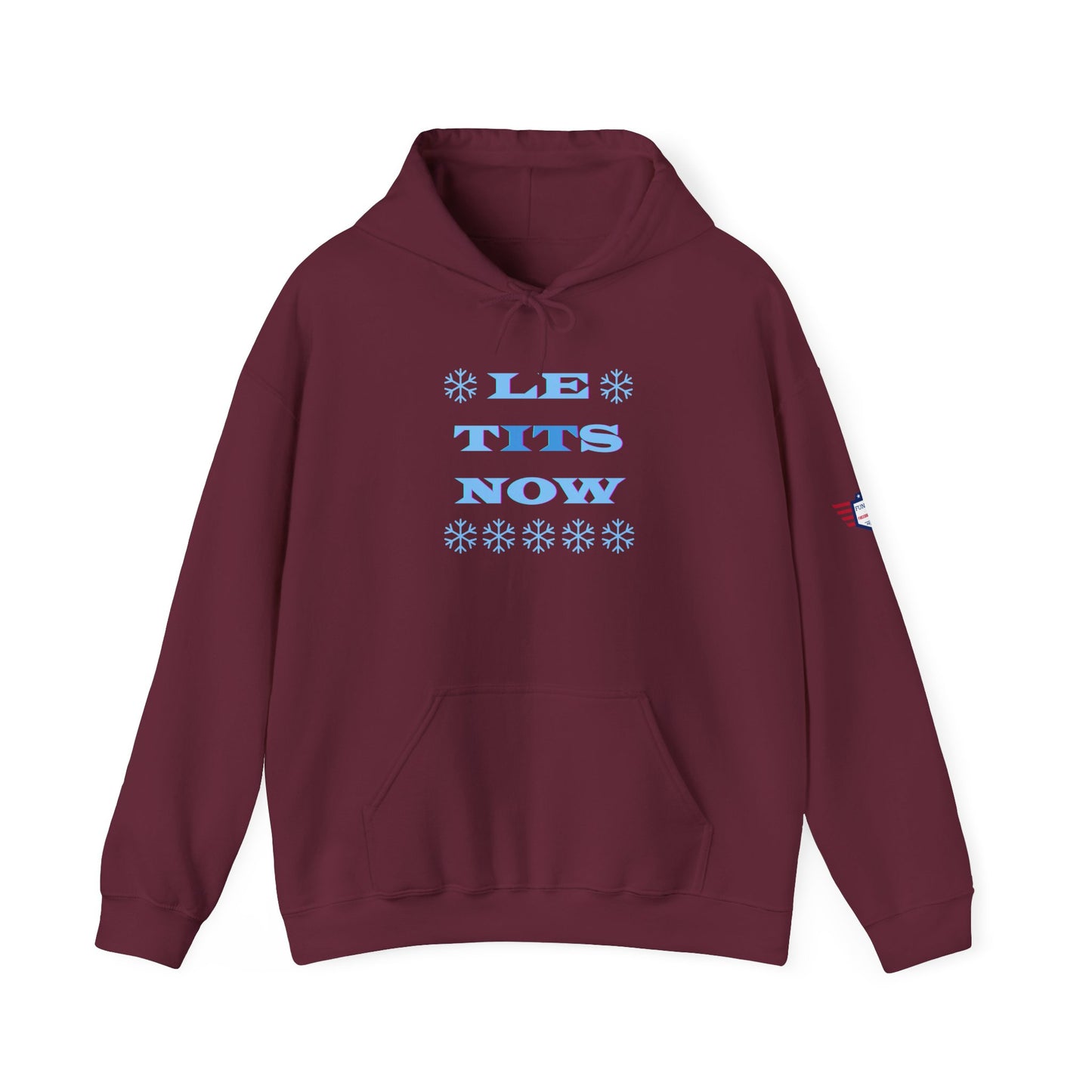 “LETitSNOW” - Funny Holiday Hoodie, Unisex Sweatshirt, Christmas Gift, Winter Apparel, Casual Wear, Birthday Present, Cozy Layer