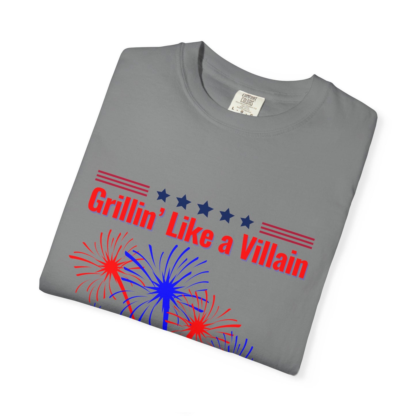 Grillin' Like a Villain Unisex T-Shirt | Patriotic BBQ Tee with Eagle Design