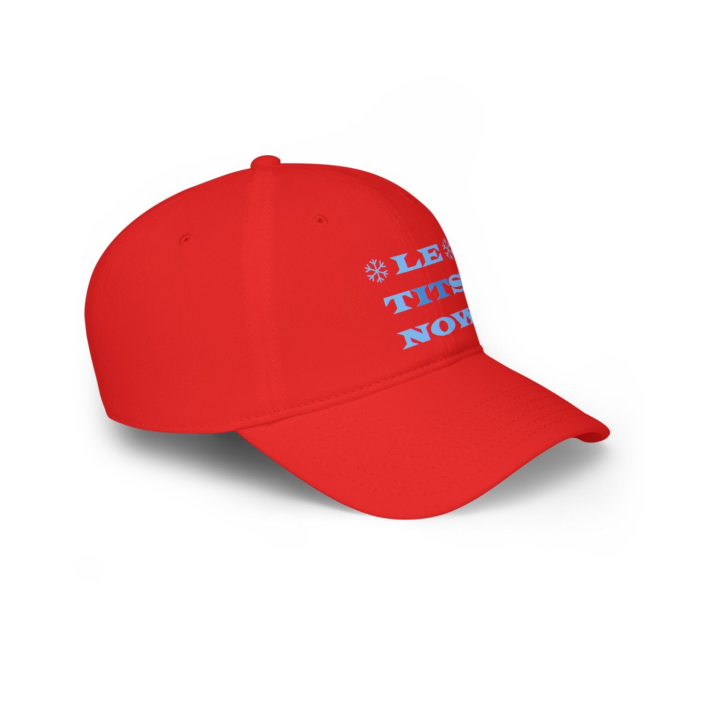 LETitSNOW - Fun Holiday Low Profile Baseball Cap, Casual Cap, Festive Headwear, Unique Gift for Friends, Summer Accessory, Party Hat