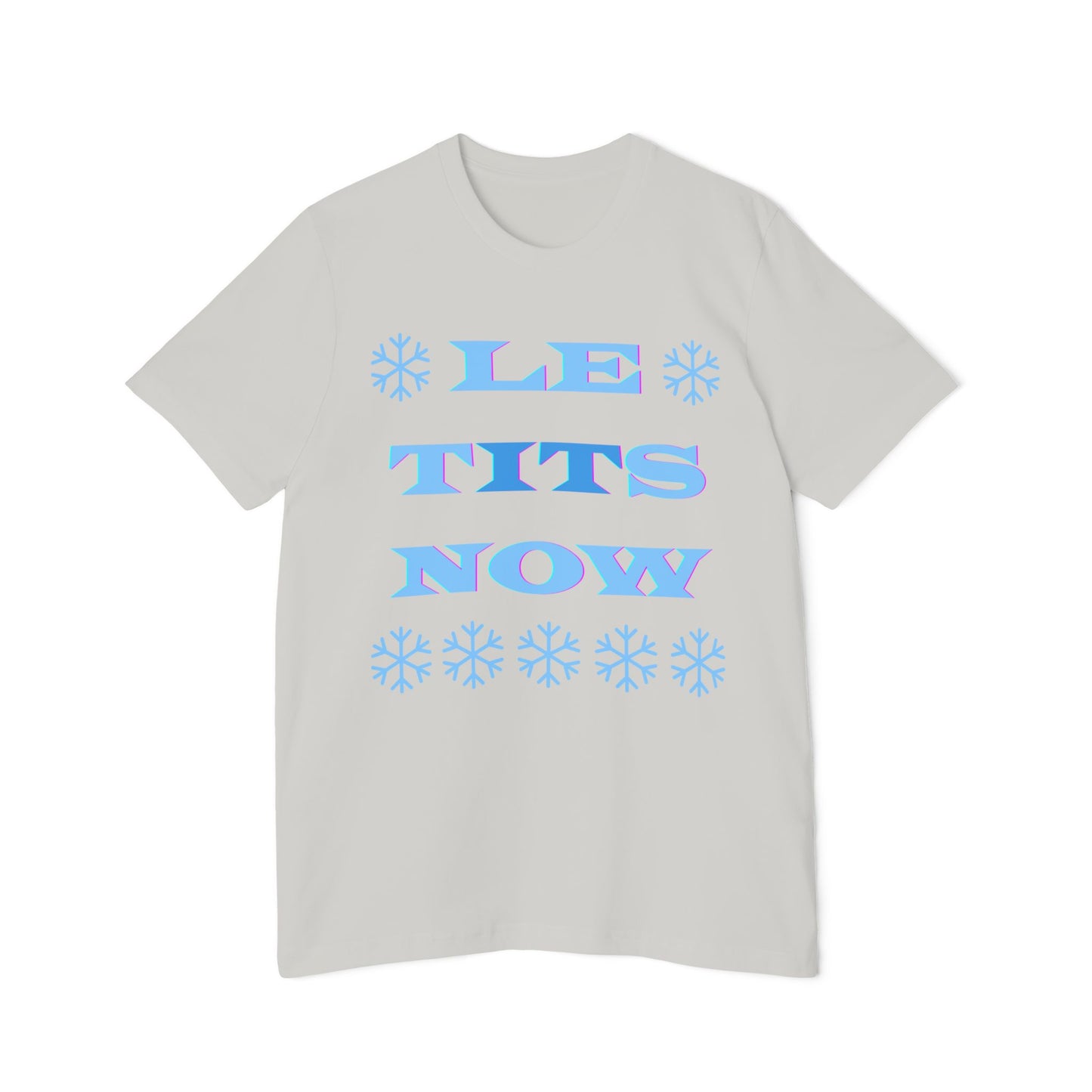 “LETitSNOW” - Playful Winter T-Shirt, Funny Holiday Tee, Unisex Graphic Shirt, Winter Party Wear, Gift for Friends